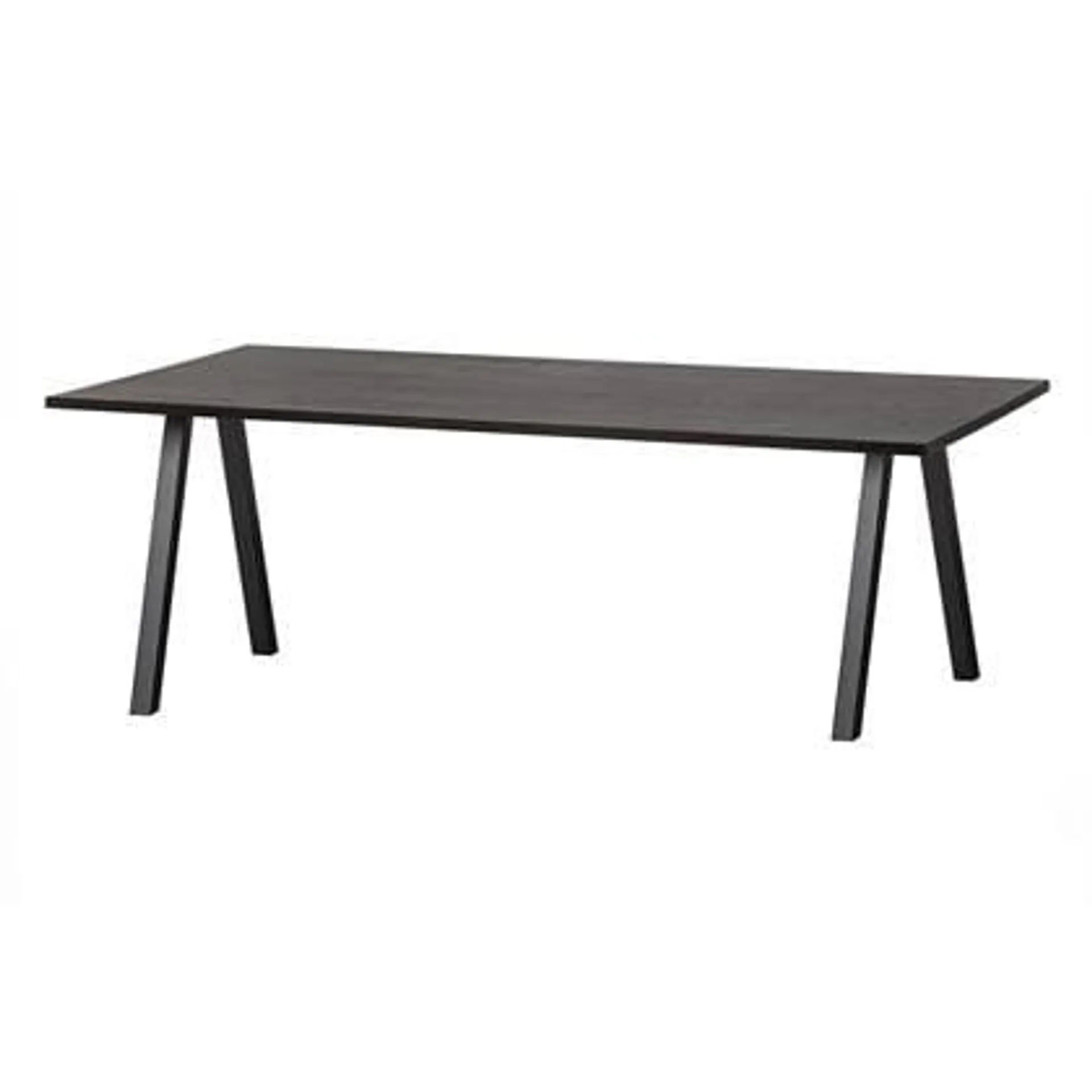 WOOOD Tablo Tafel met 2-stand Poot - Eiken|Metaal - Zwart - 75x180x90