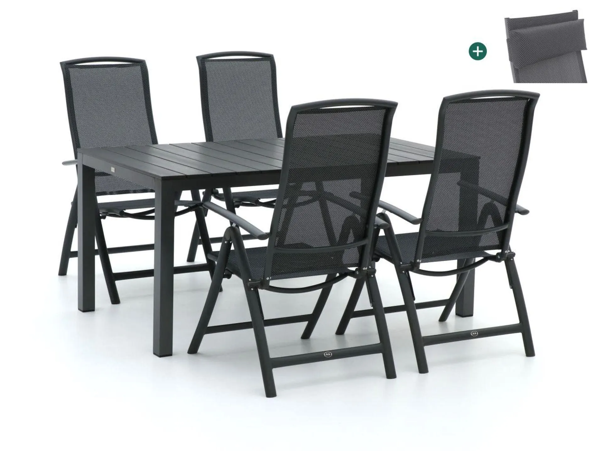 R&S Design Capri/Fidenza 160cm dining tuinset 5-delig verstelbaar