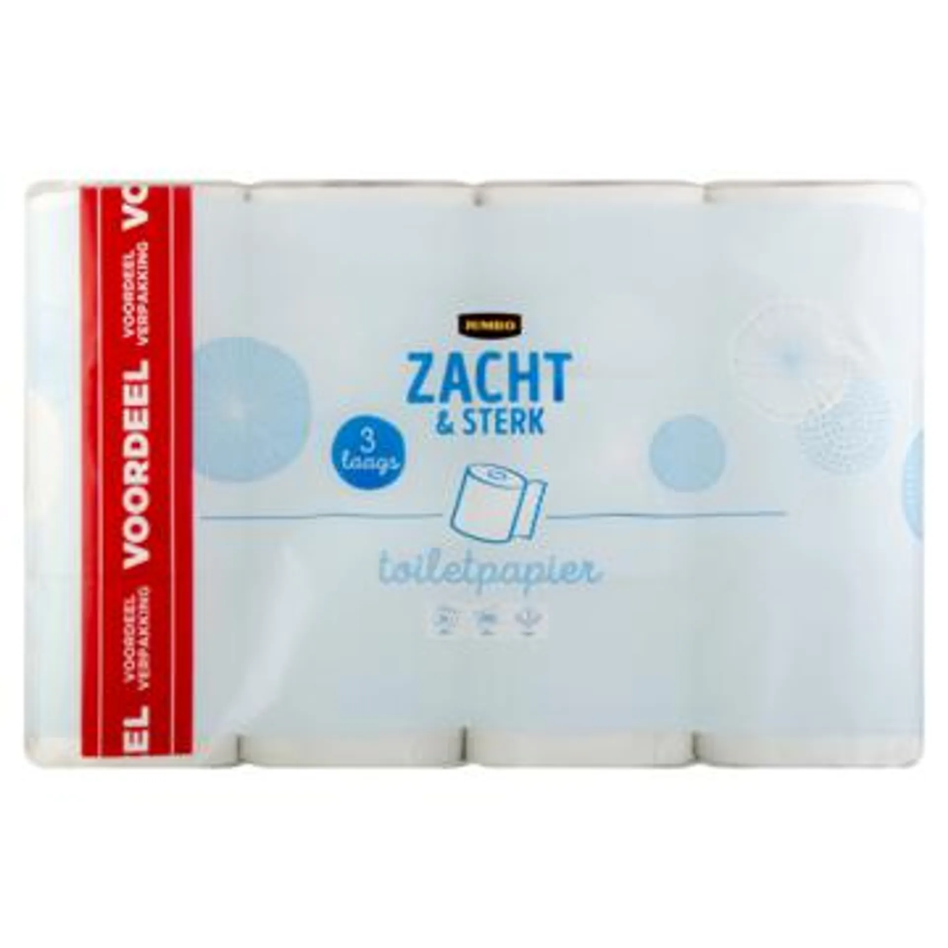 Jumbo Toiletpapier Zacht & Sterk 3-Laags Voordeelverpakking 24 Rollen