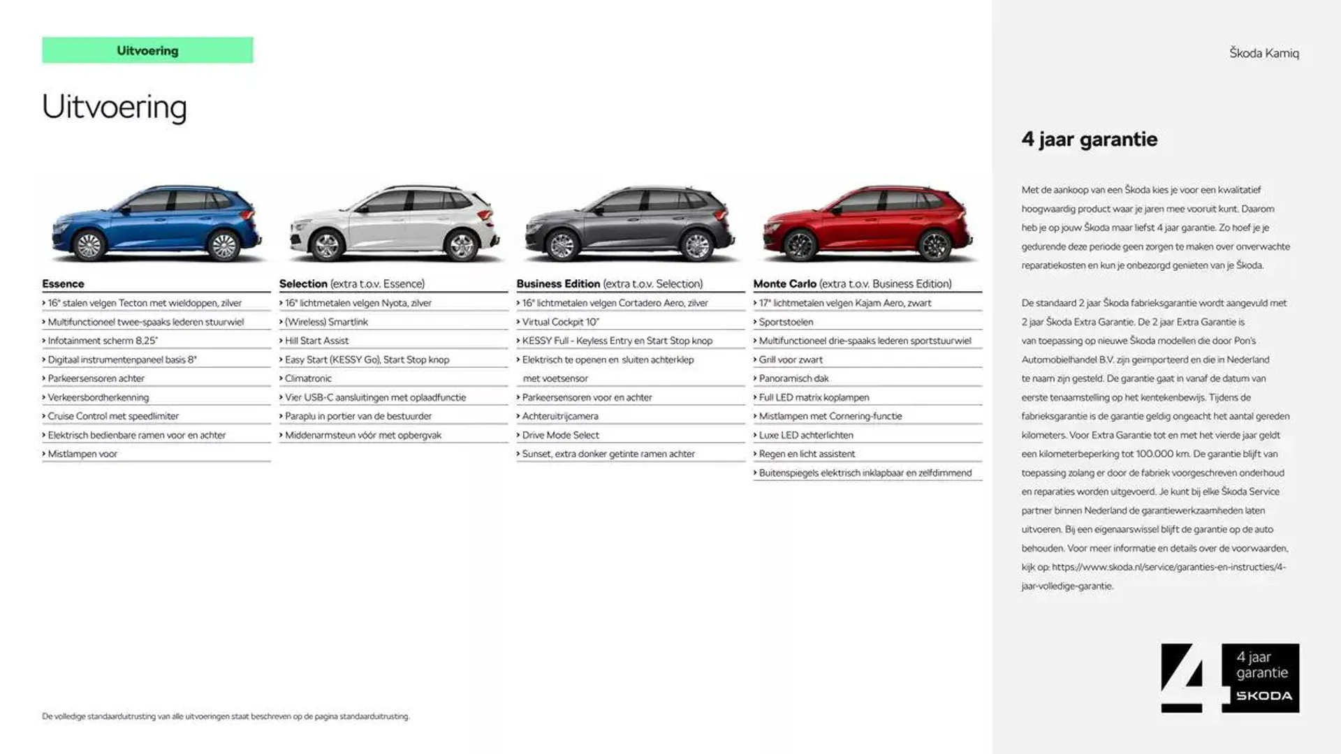 Škoda Kamiq prijslijst per 25 november 2024 van 6 december tot 6 december 2025 - Folder pagina 3