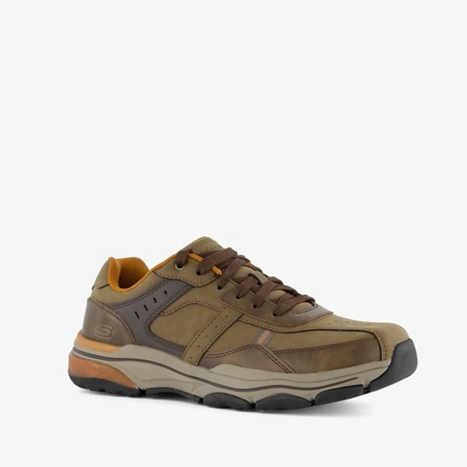 Skechers Romago-Elmen leren heren sneakers bruin