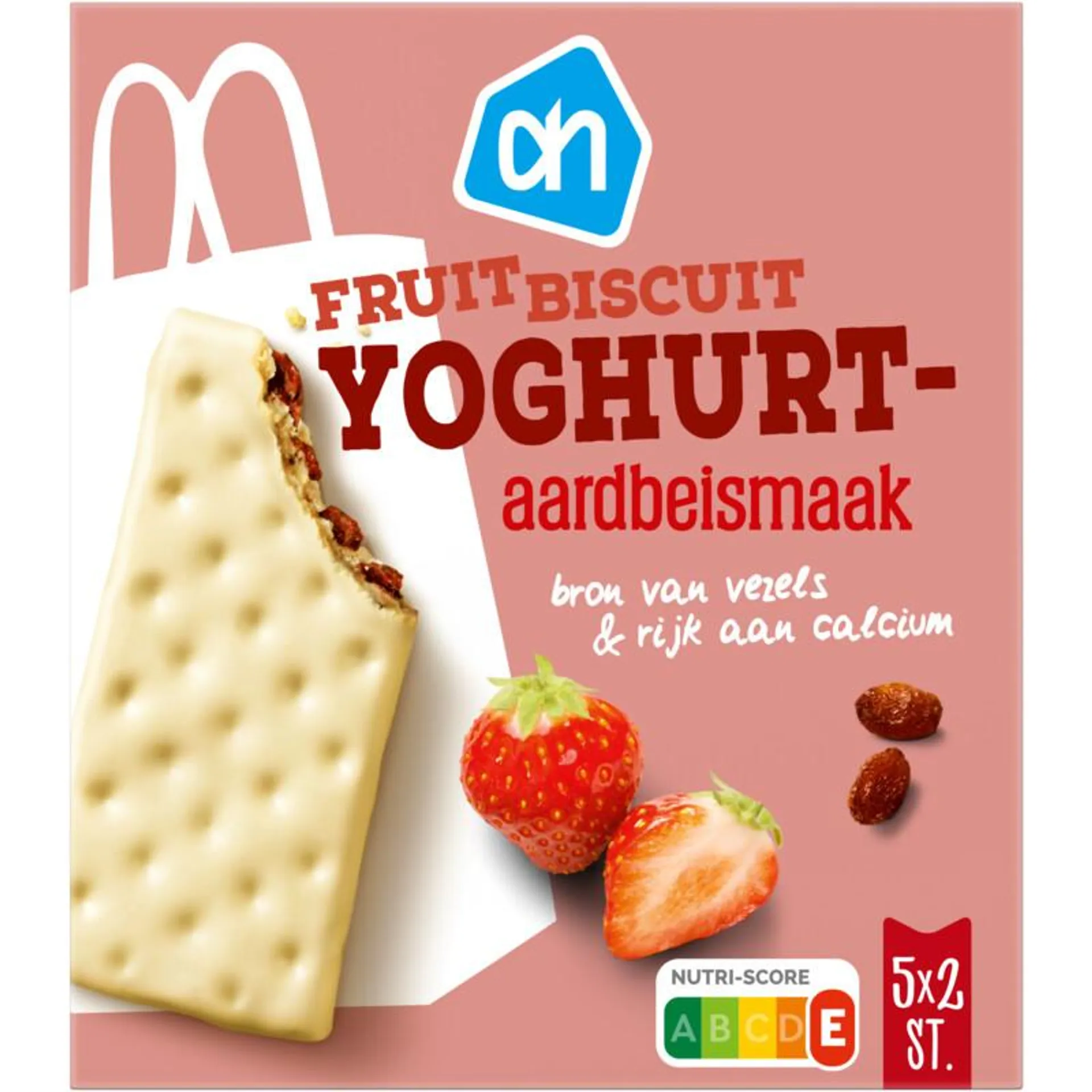 AH Fruitbiscuit yoghurt aardbeismaak