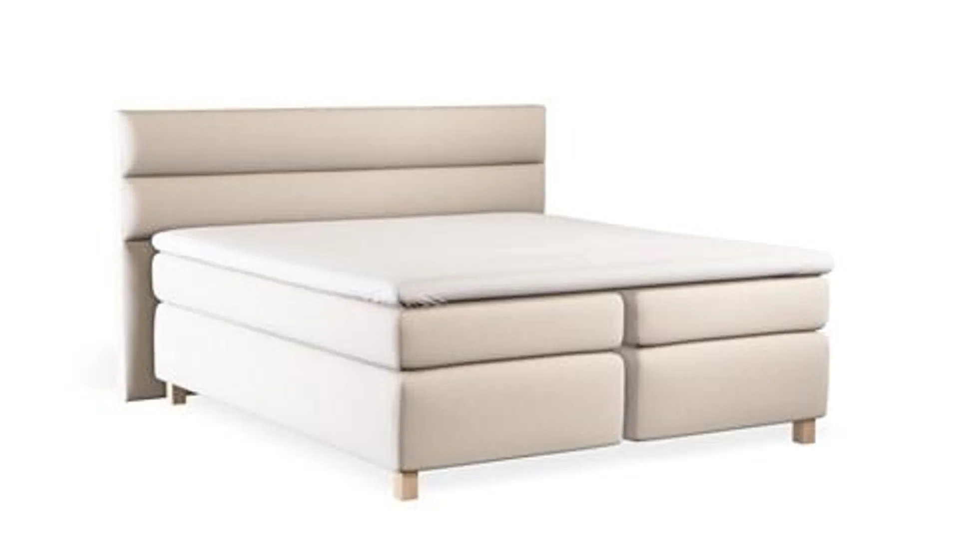 Boxspring Solid Lina vlak met gestoffeerd matras