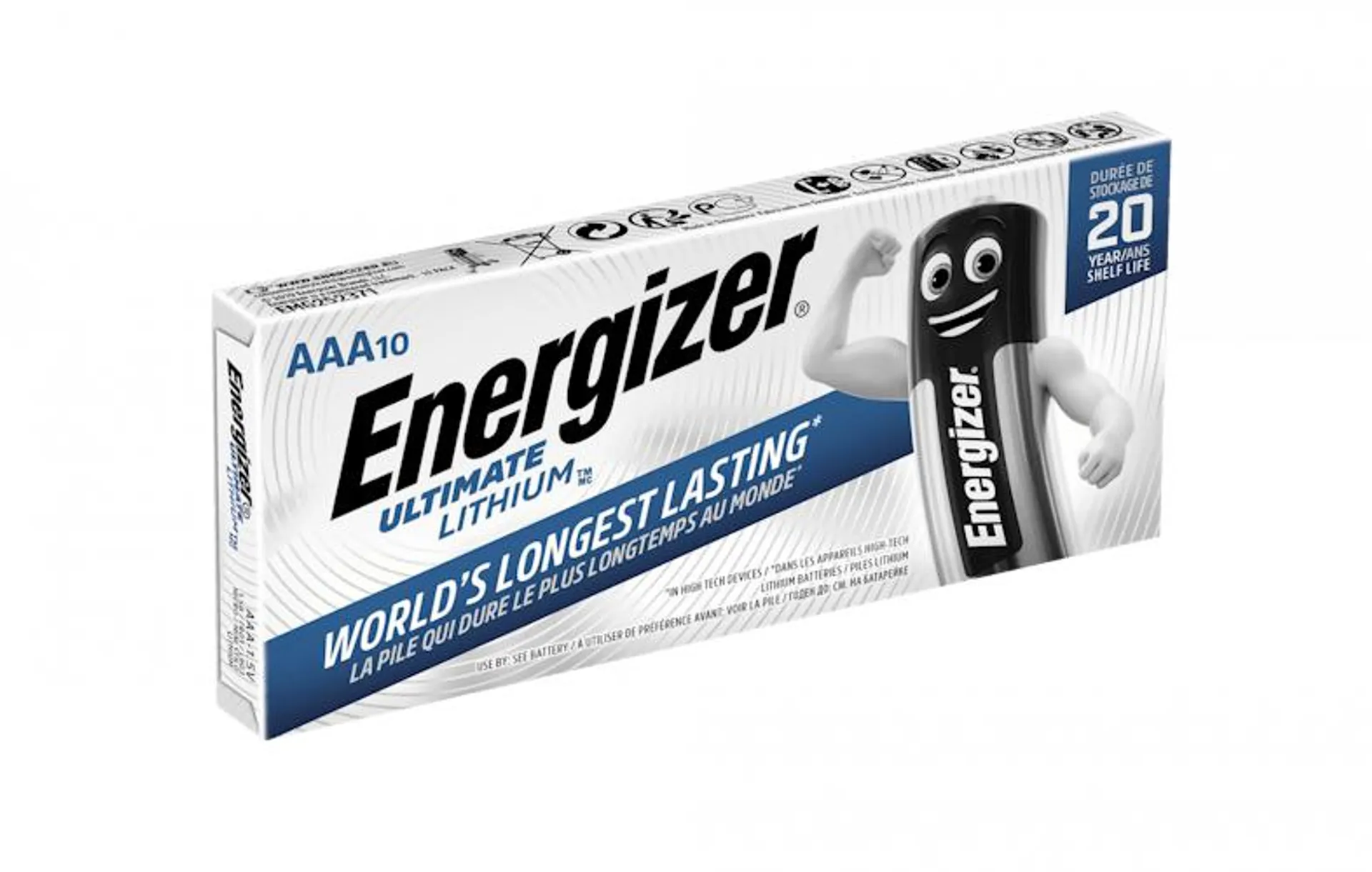 Energizer batterijen Ultimate Lithium AAA/L92, pak van 10 stuks