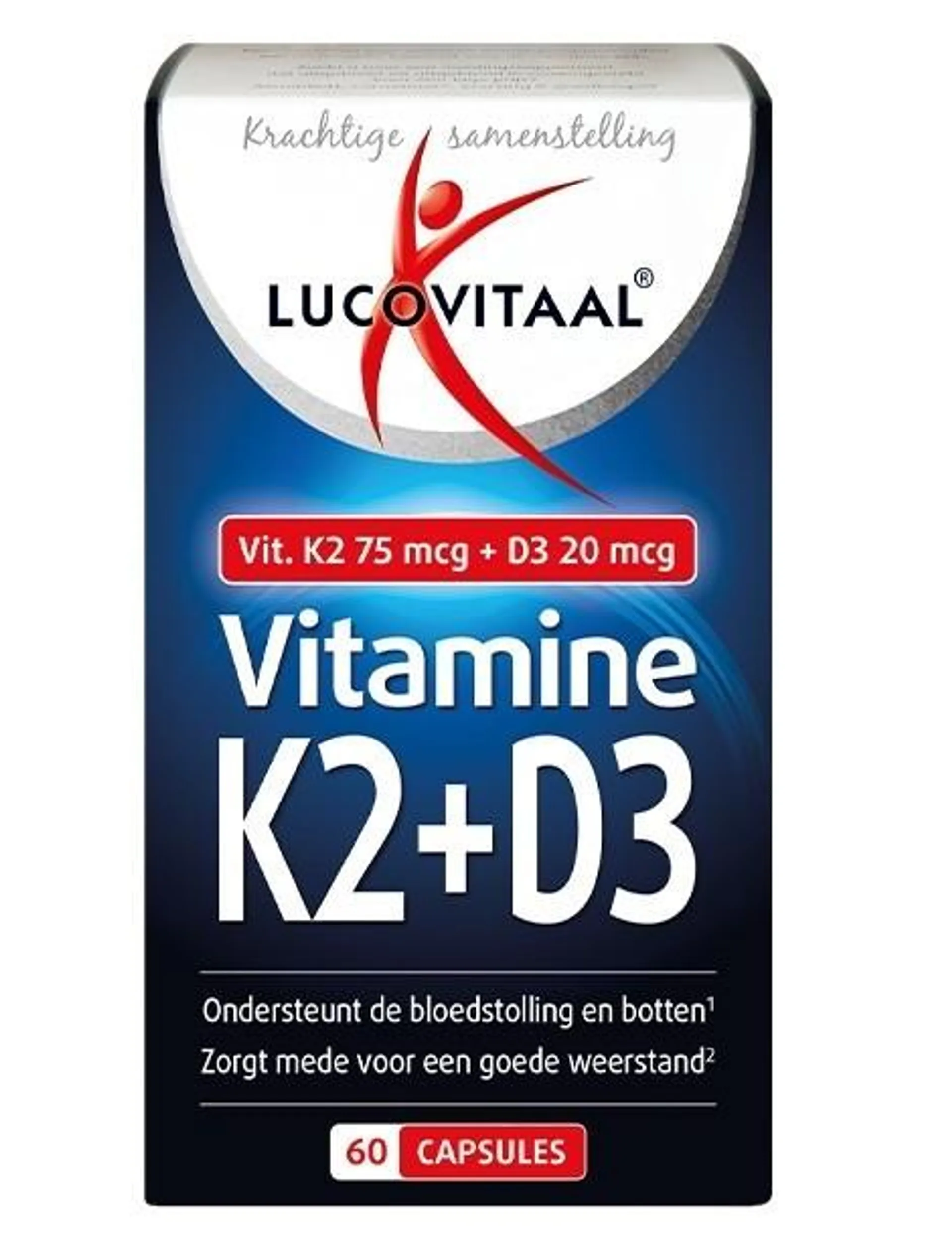 Lucovitaal Vitamine K2 + D3 60 capsules