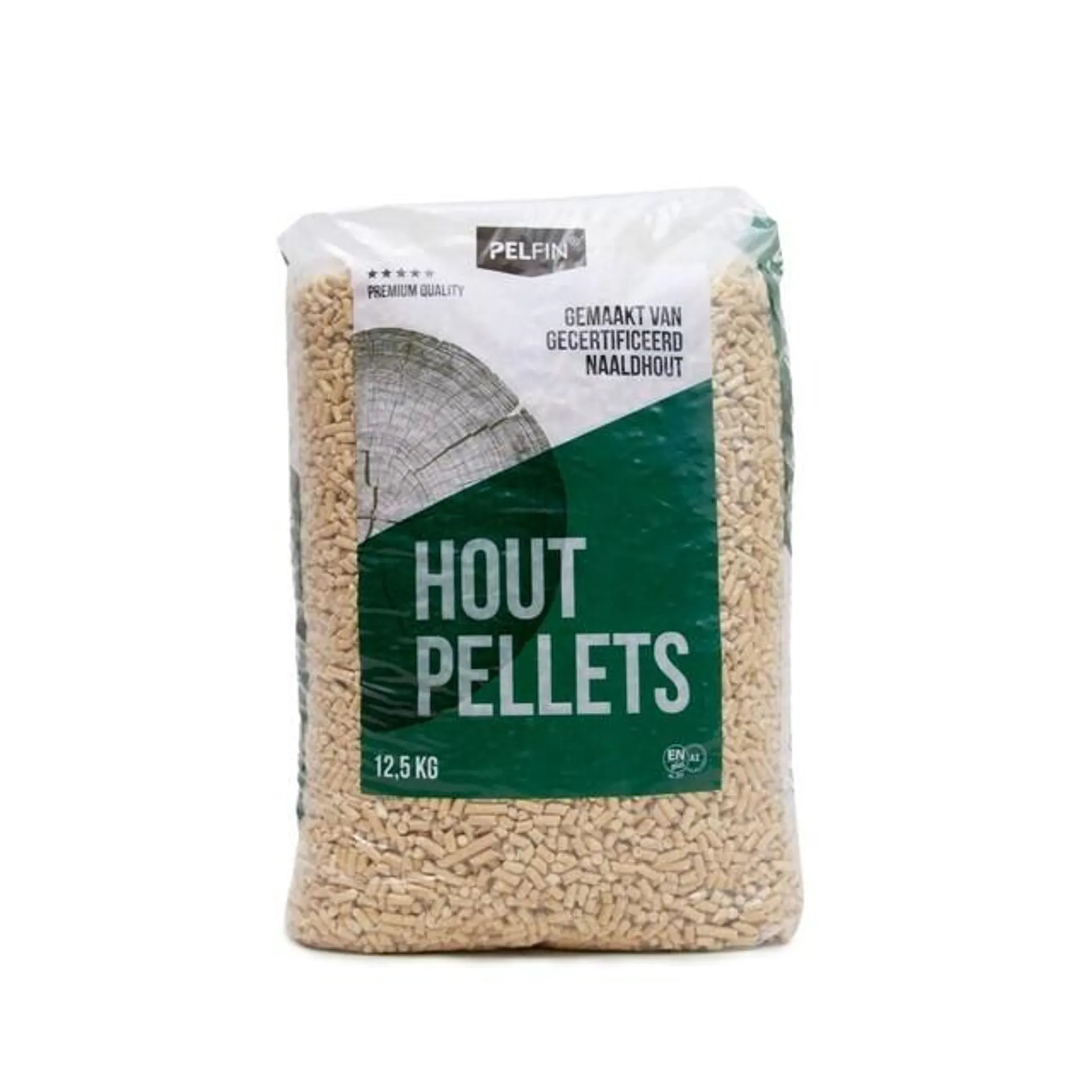 PELFIN Houtpellets Wit Naaldhout – 12,5 kg