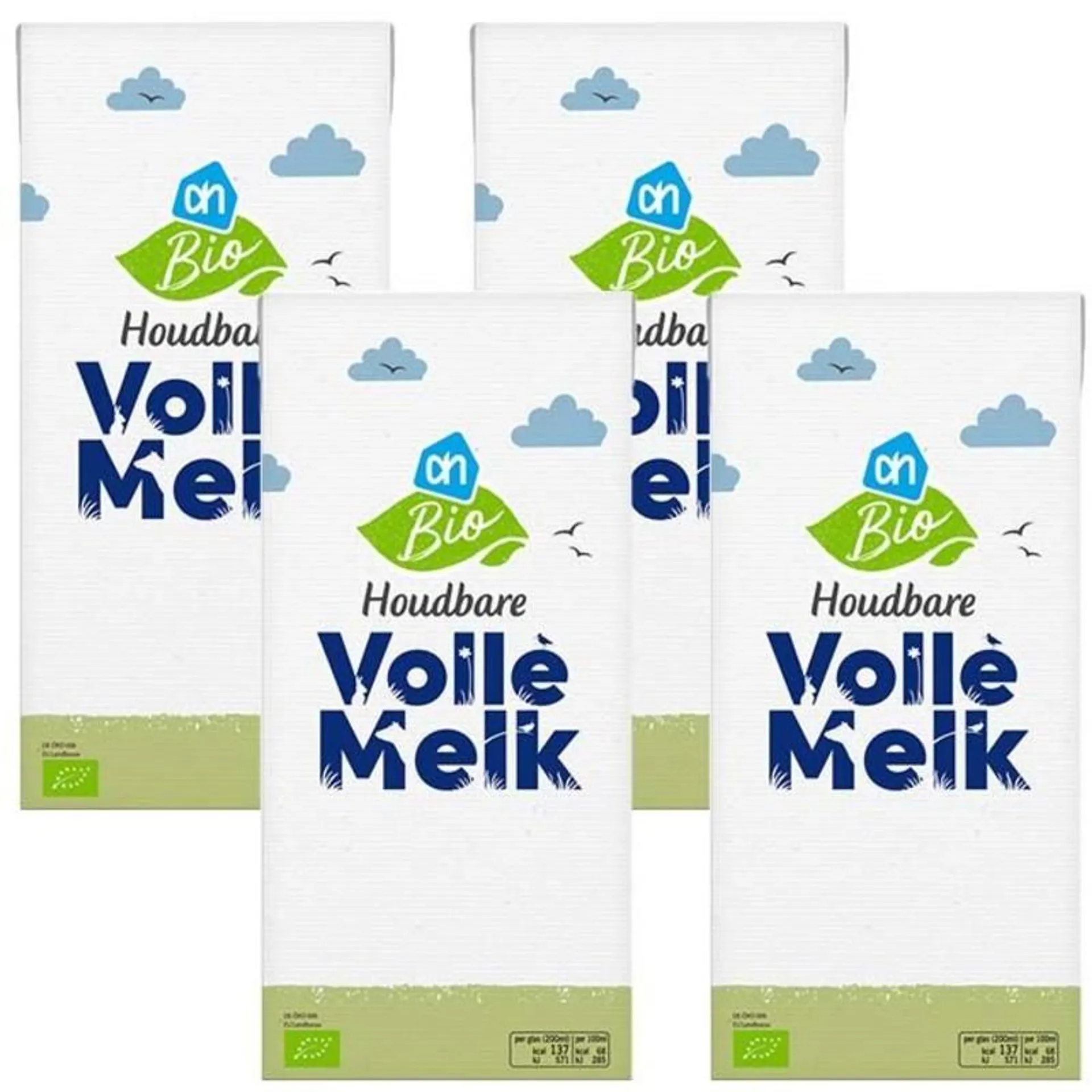 AH Biologisch Volle melk houdbaar 4-pack