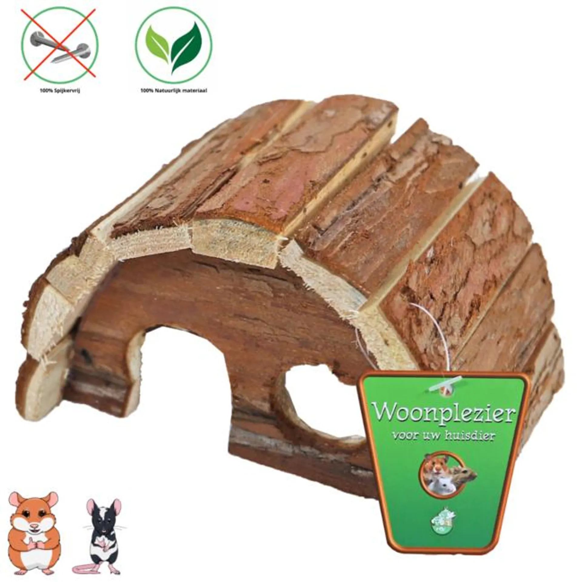 BOON Knaagdierhuis h.rond natural s 15cm