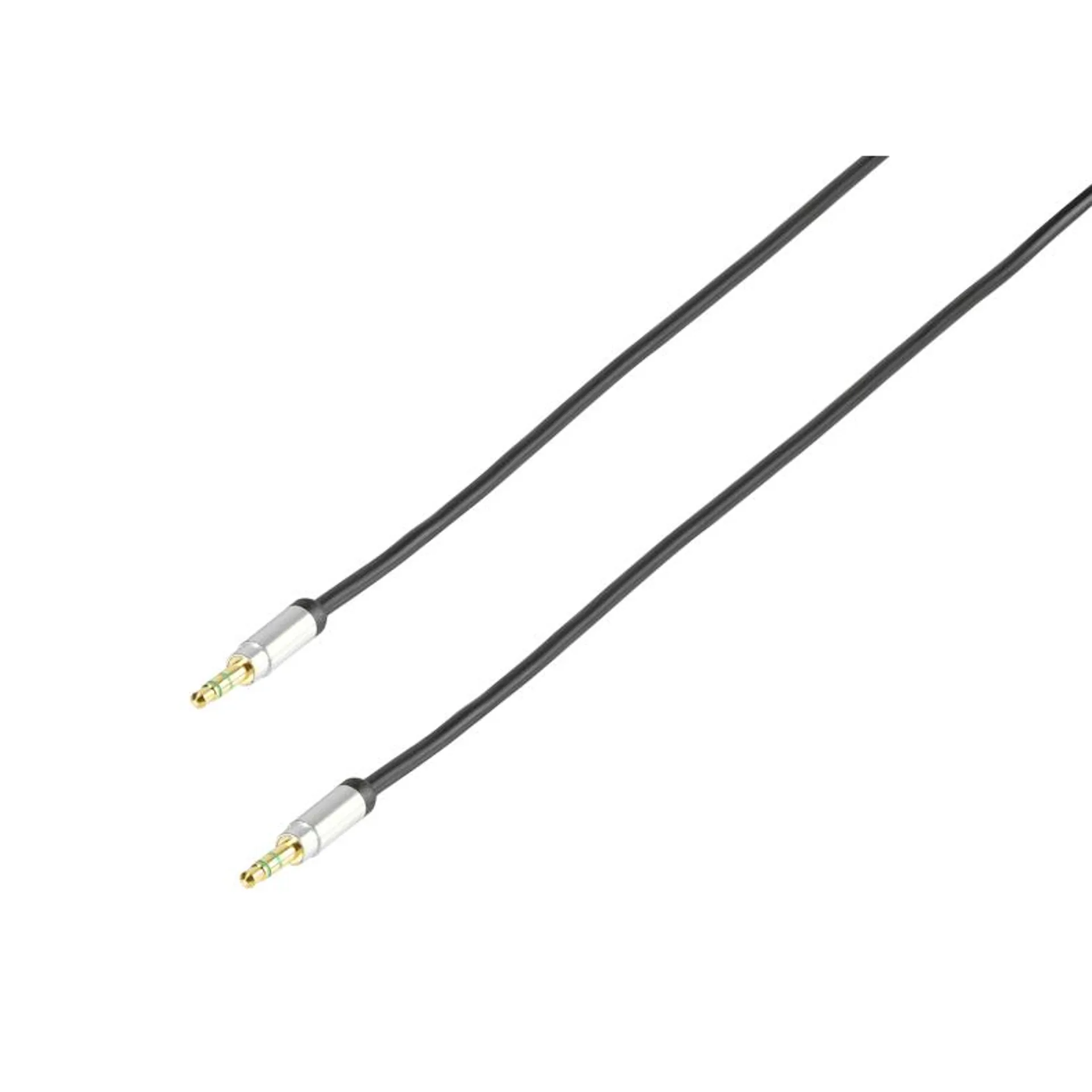 HQ-audiokabel 3,5 mm male naar 3,5 mm male stekker, 1,2 meter zwart