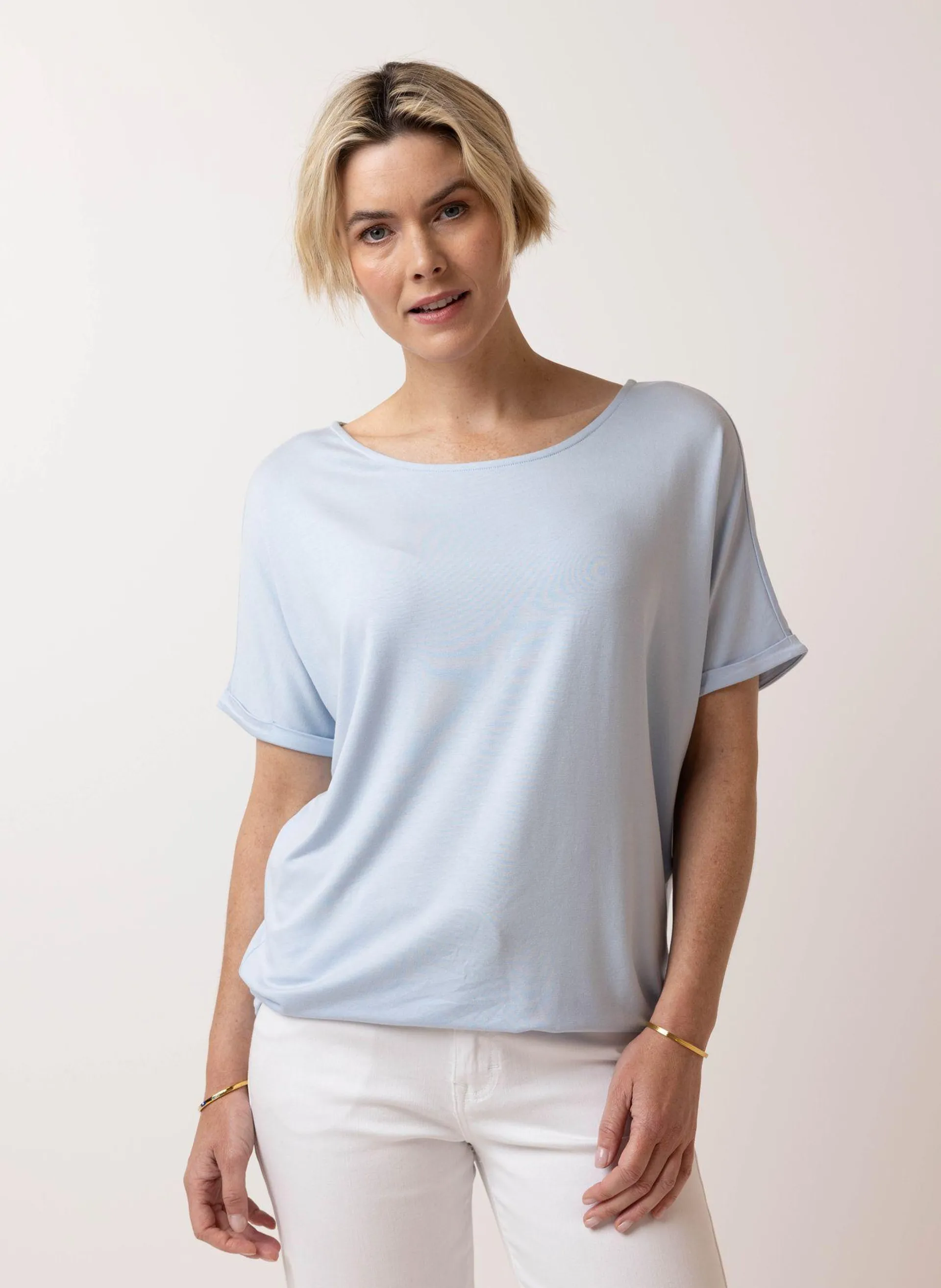 Shirt pastelblauw