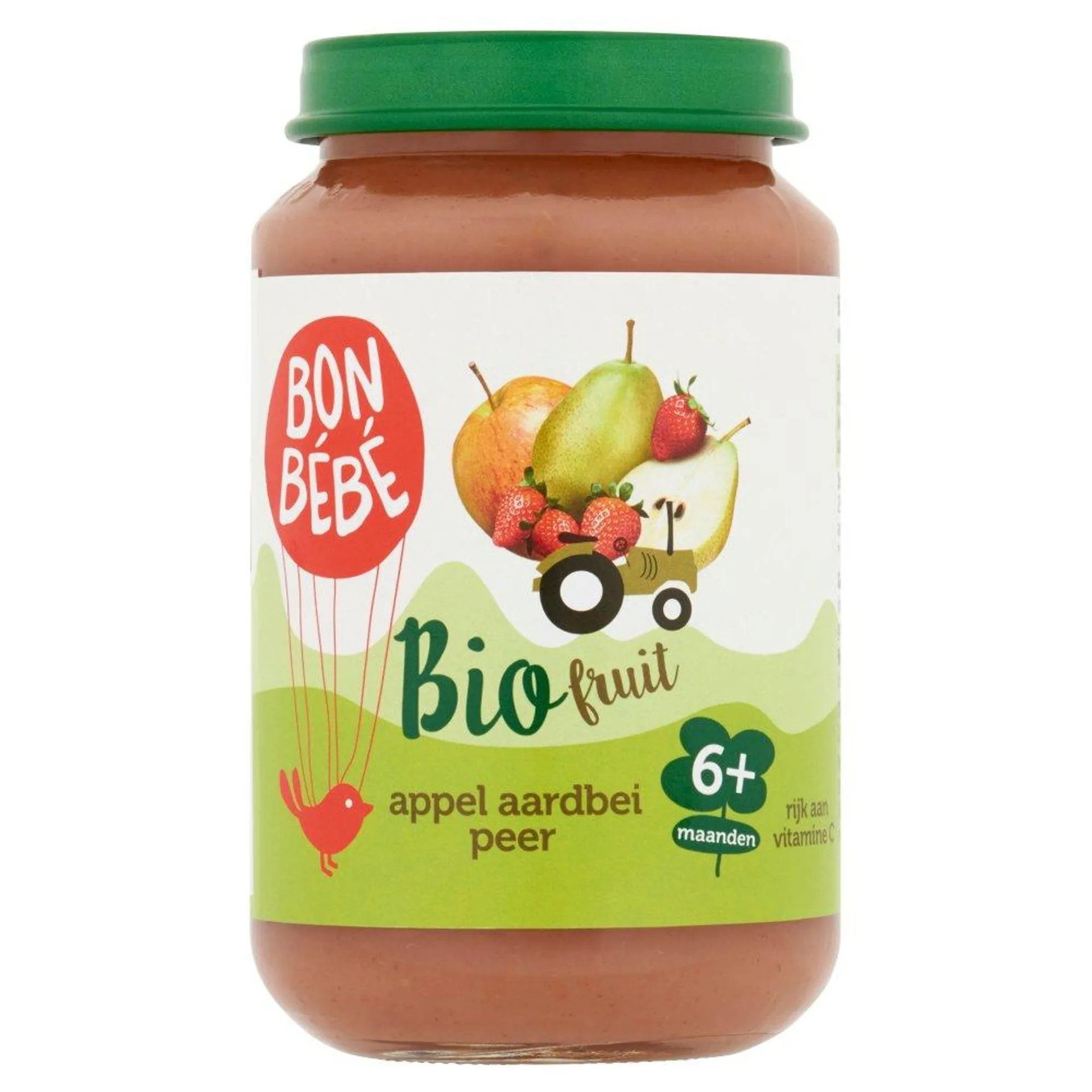 Bonbébé Bio Fruit Appel Aardbei Peer 6+ Maanden 200 g