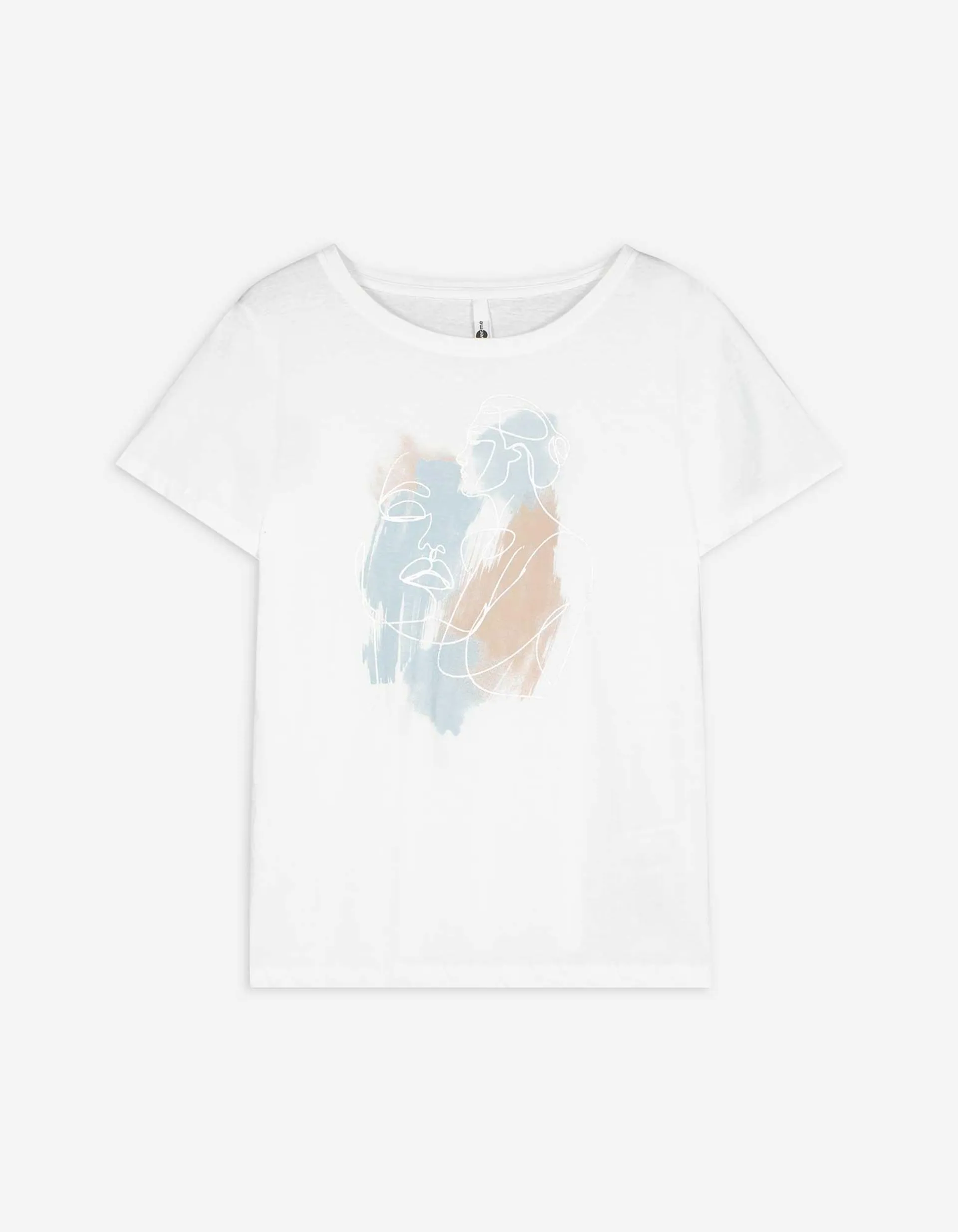 T-shirt - Glitterprint - wit