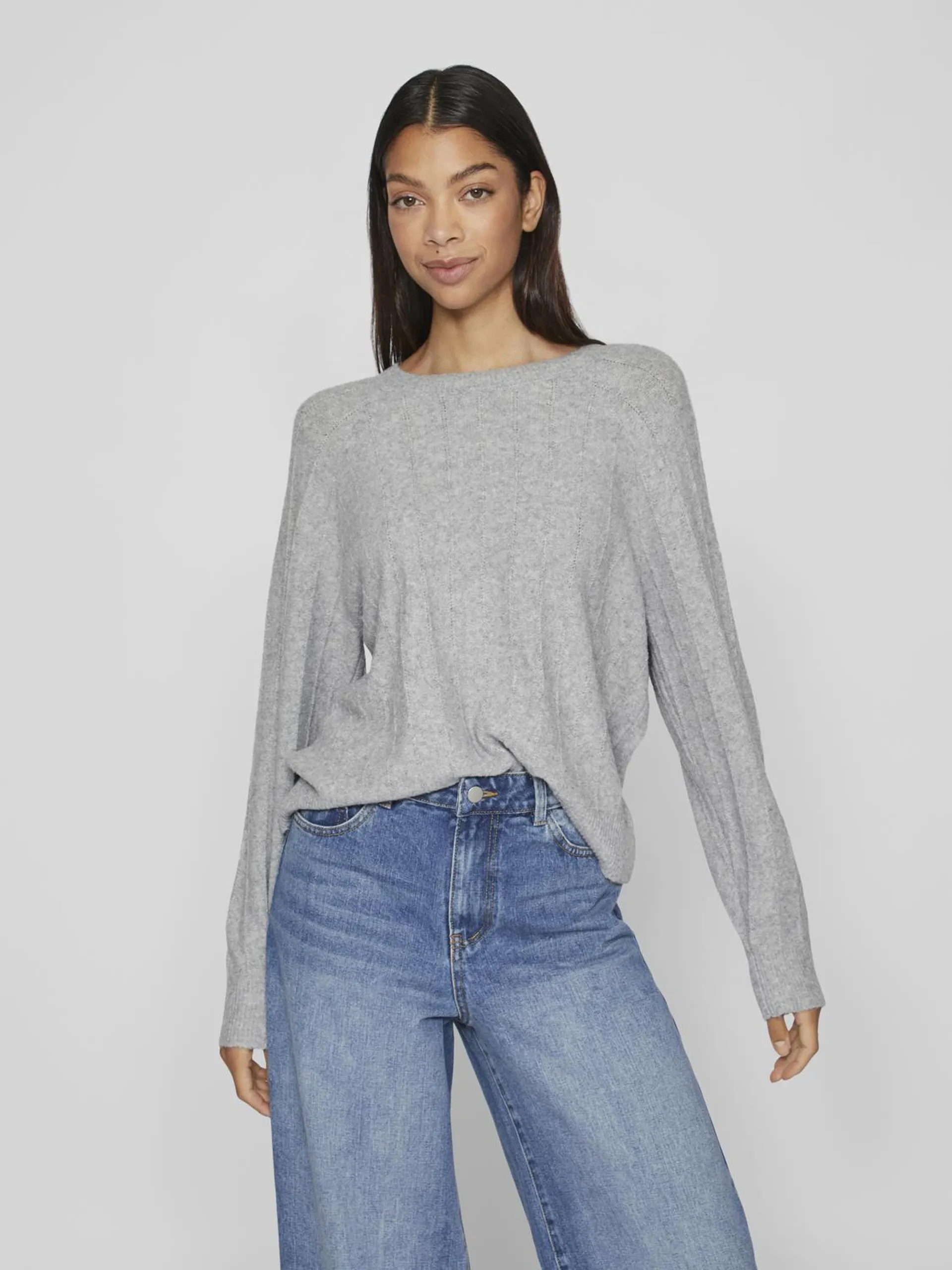 VITRINA Pullover - Light Grey Melange