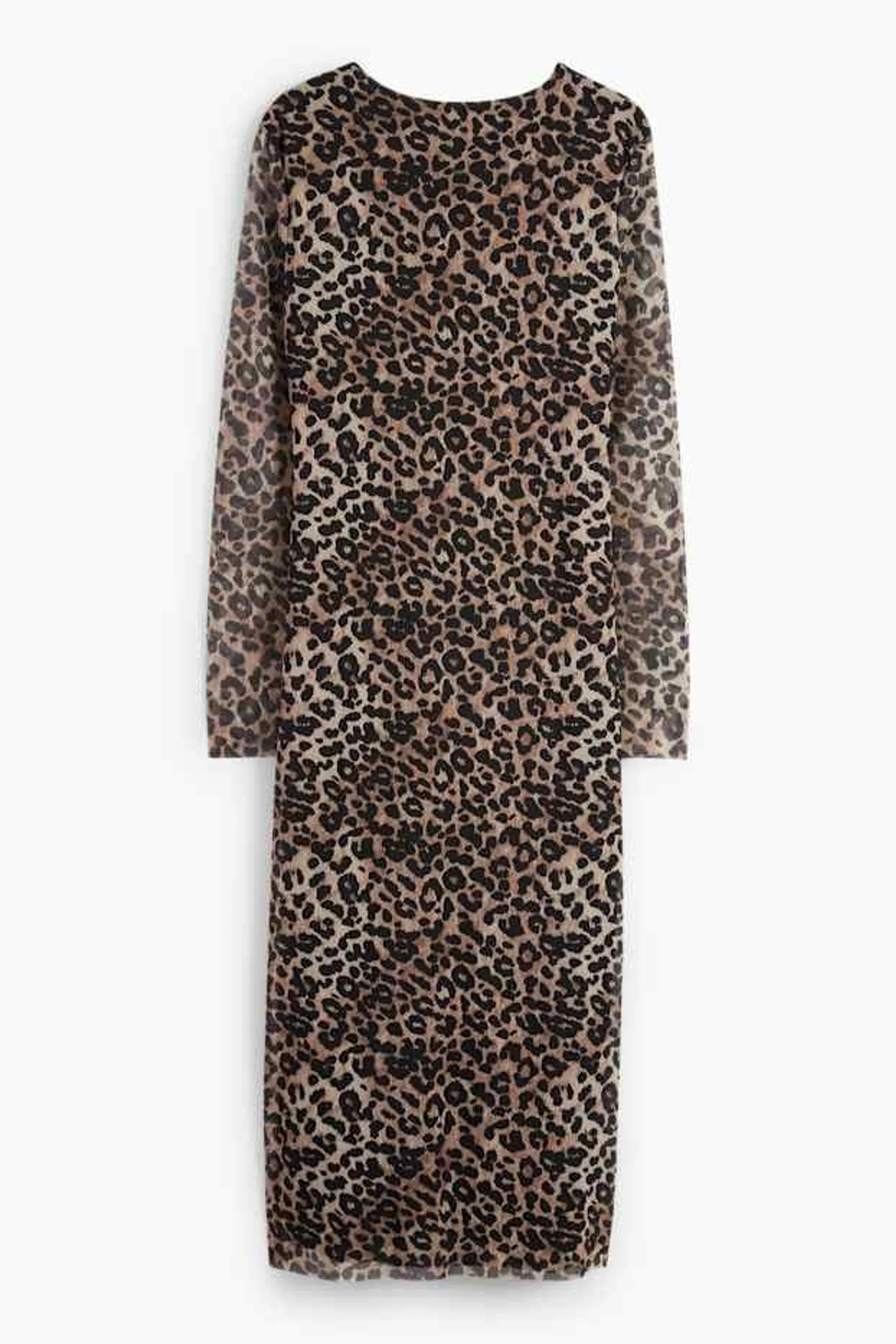 Mesh dress - leopard print