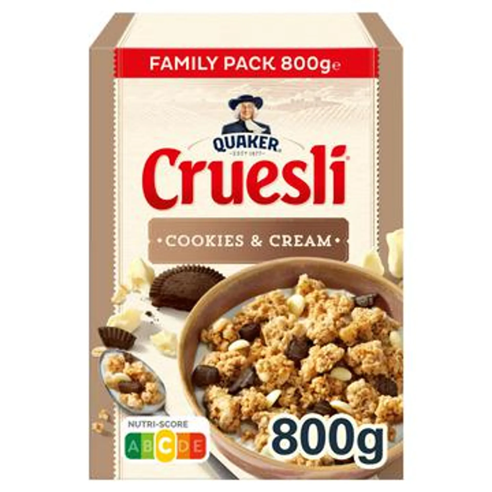 Quaker Cruesli Cookies & Cream 800gr