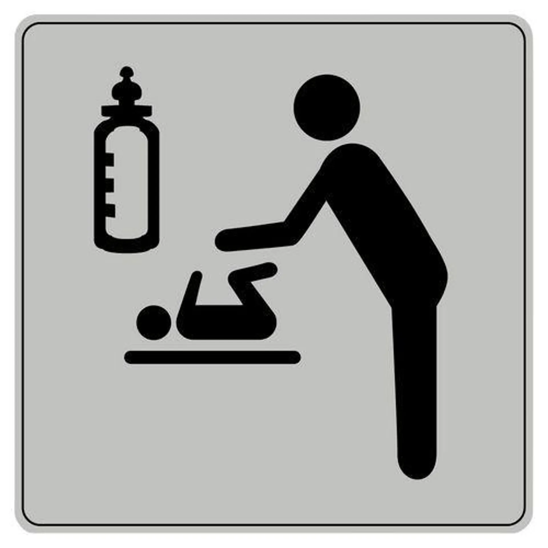 Pictogram van polystyreen ISO 7001 - Babyverschoonruimte