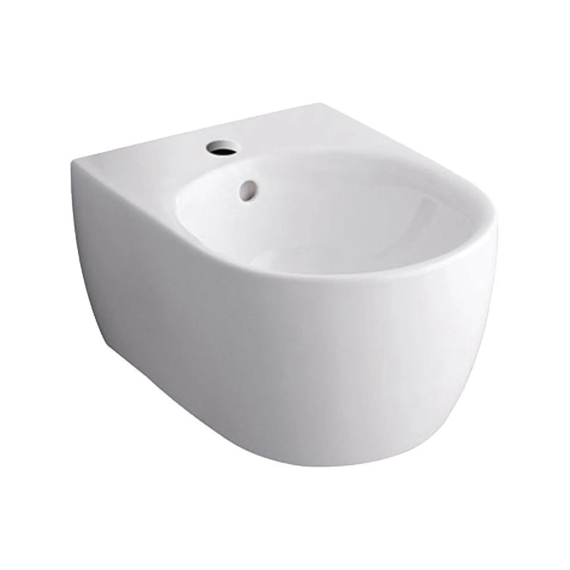 Geberit iCon wandbidet, kraangat midden, met overloop, keramiek, 355 x 540 x 235 mm, glans wit