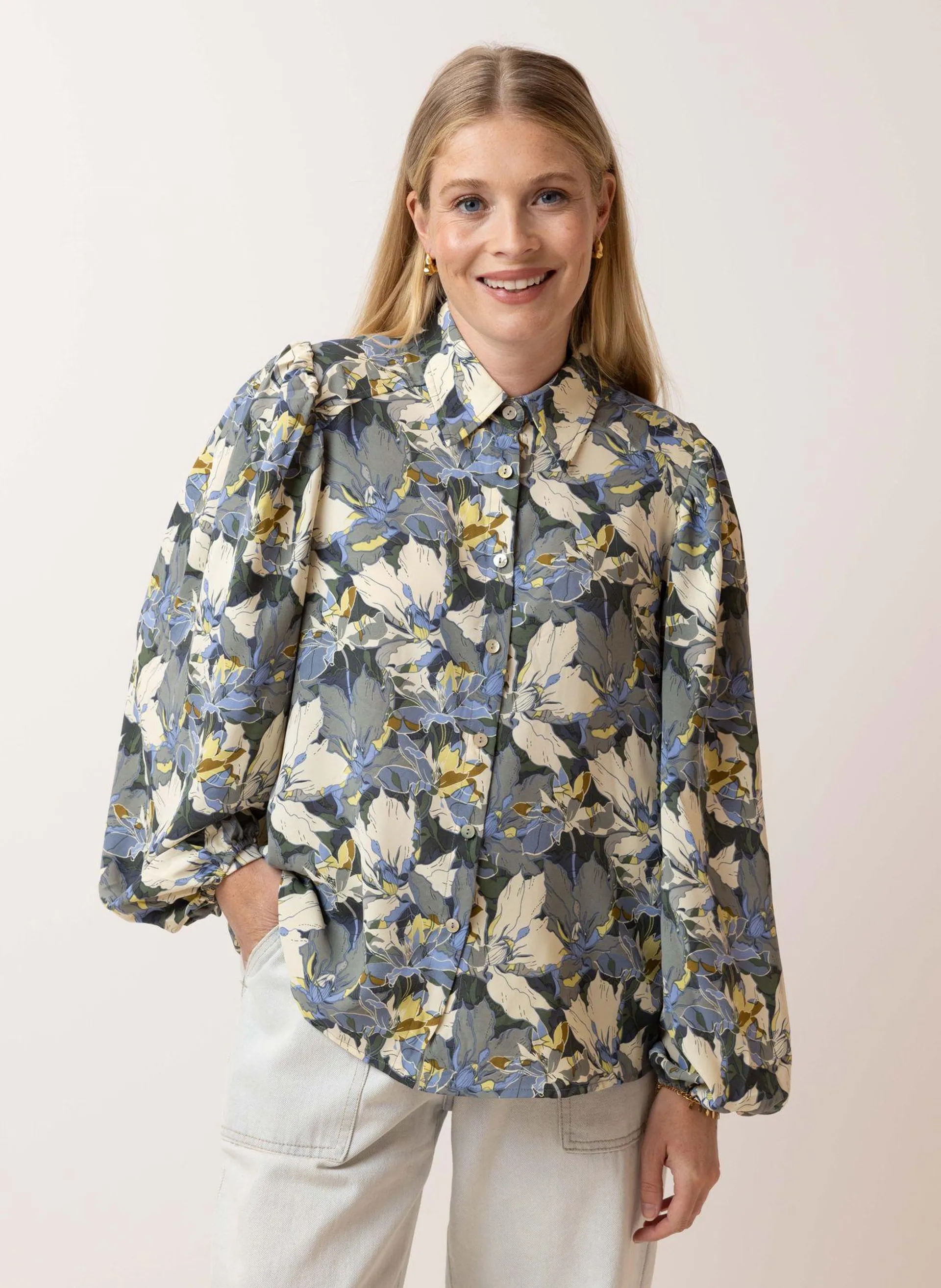 Meerkleurige blouse