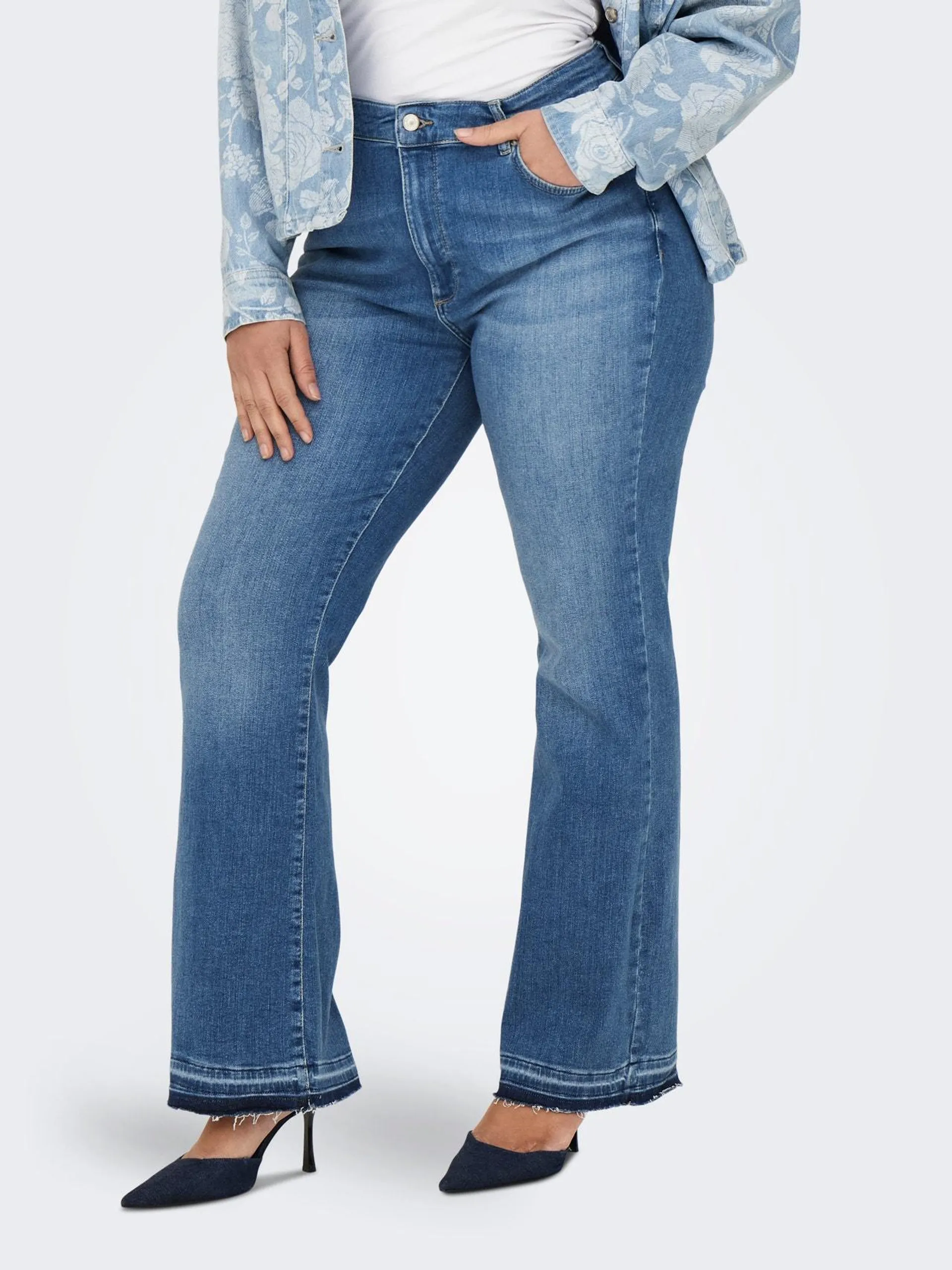 CARIndia High Waist Slim Flared Jeans