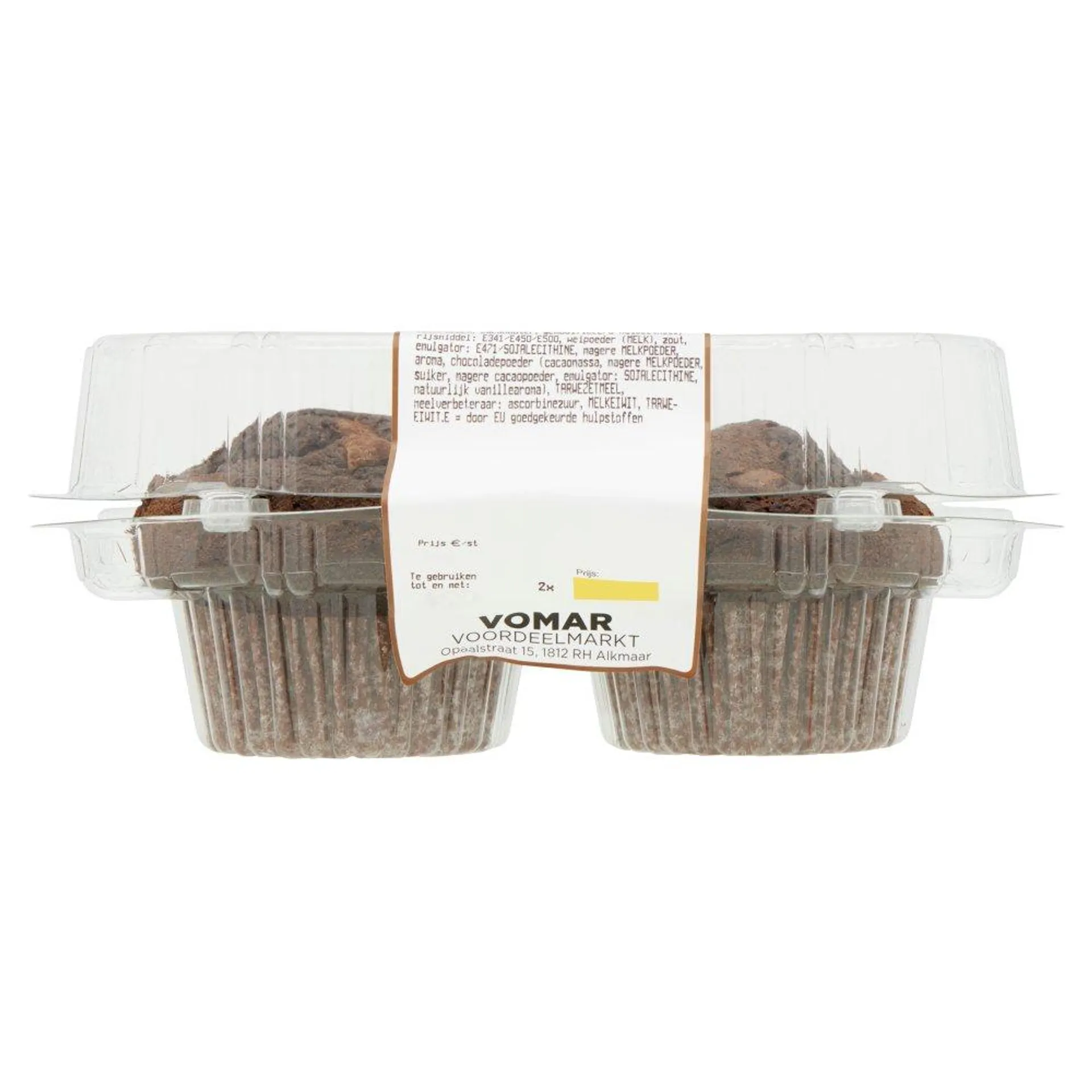 Vomar Muffin Chocolade 2 Stuks