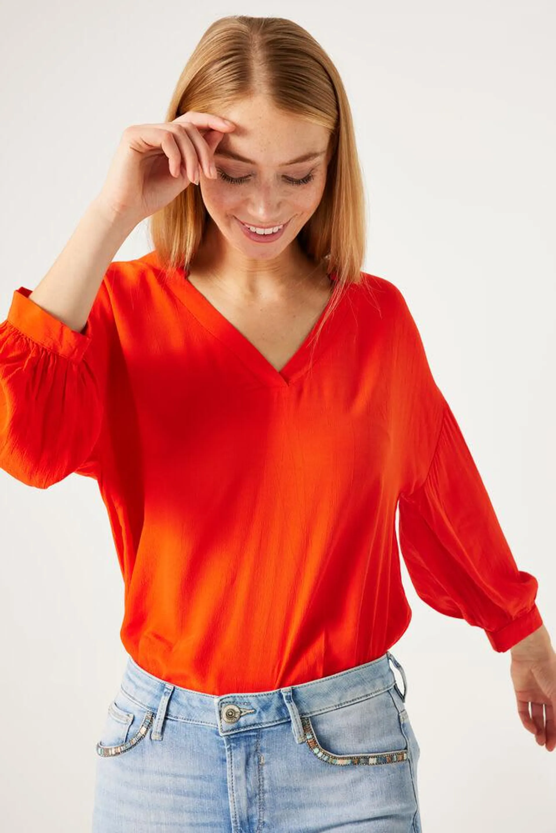 garcia blouse oranje