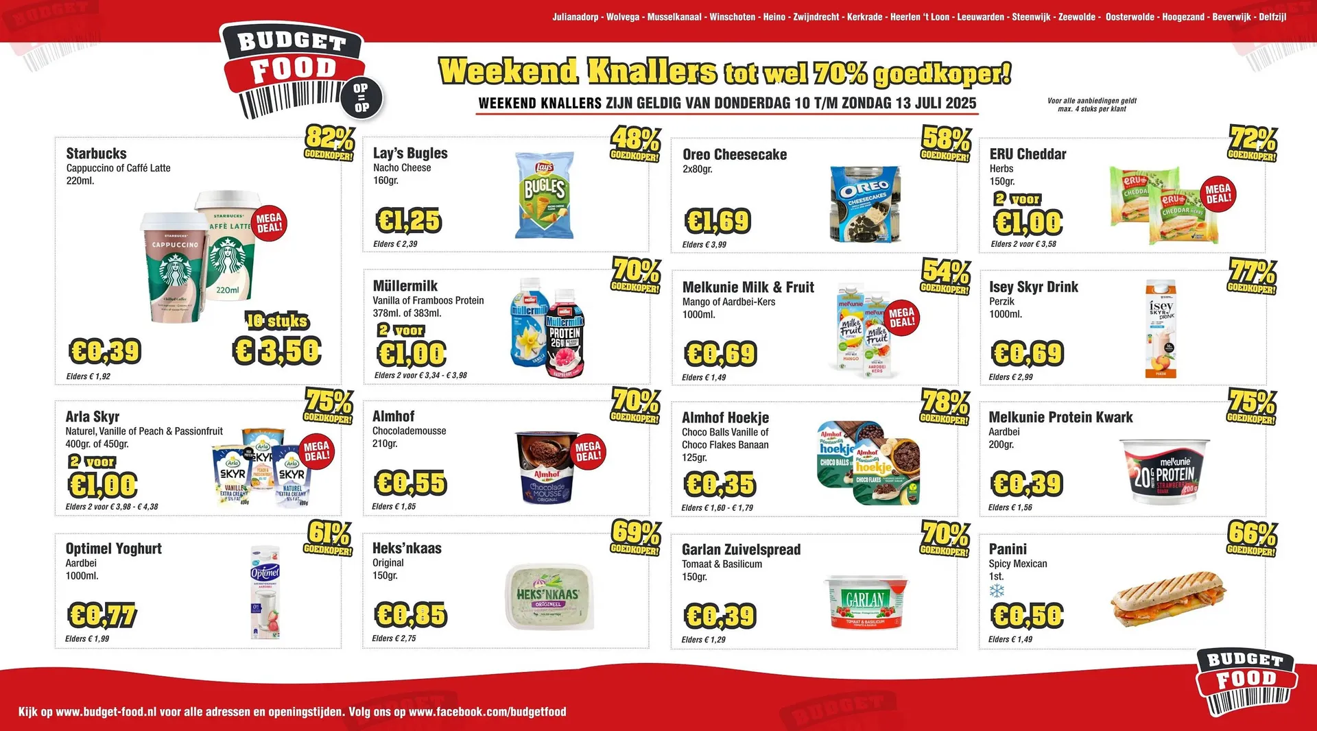 Budget Food folder van 10 juli tot 13 juli 2025 - Folder pagina 1