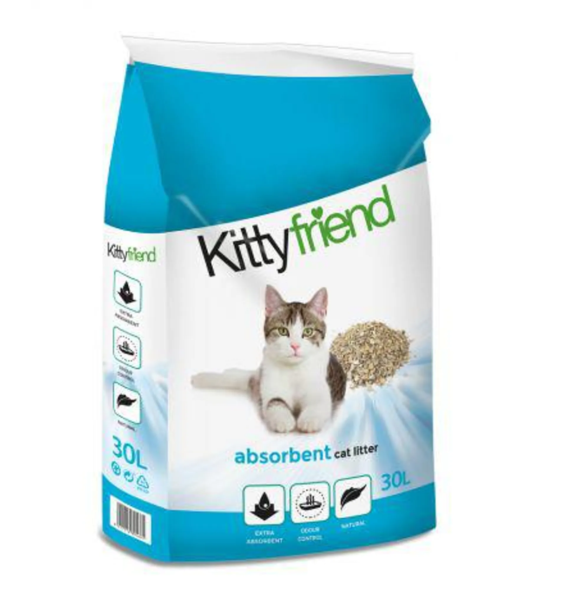 Kitty Friend Absorberend - Kattenbakvulling - Grof - 30 L