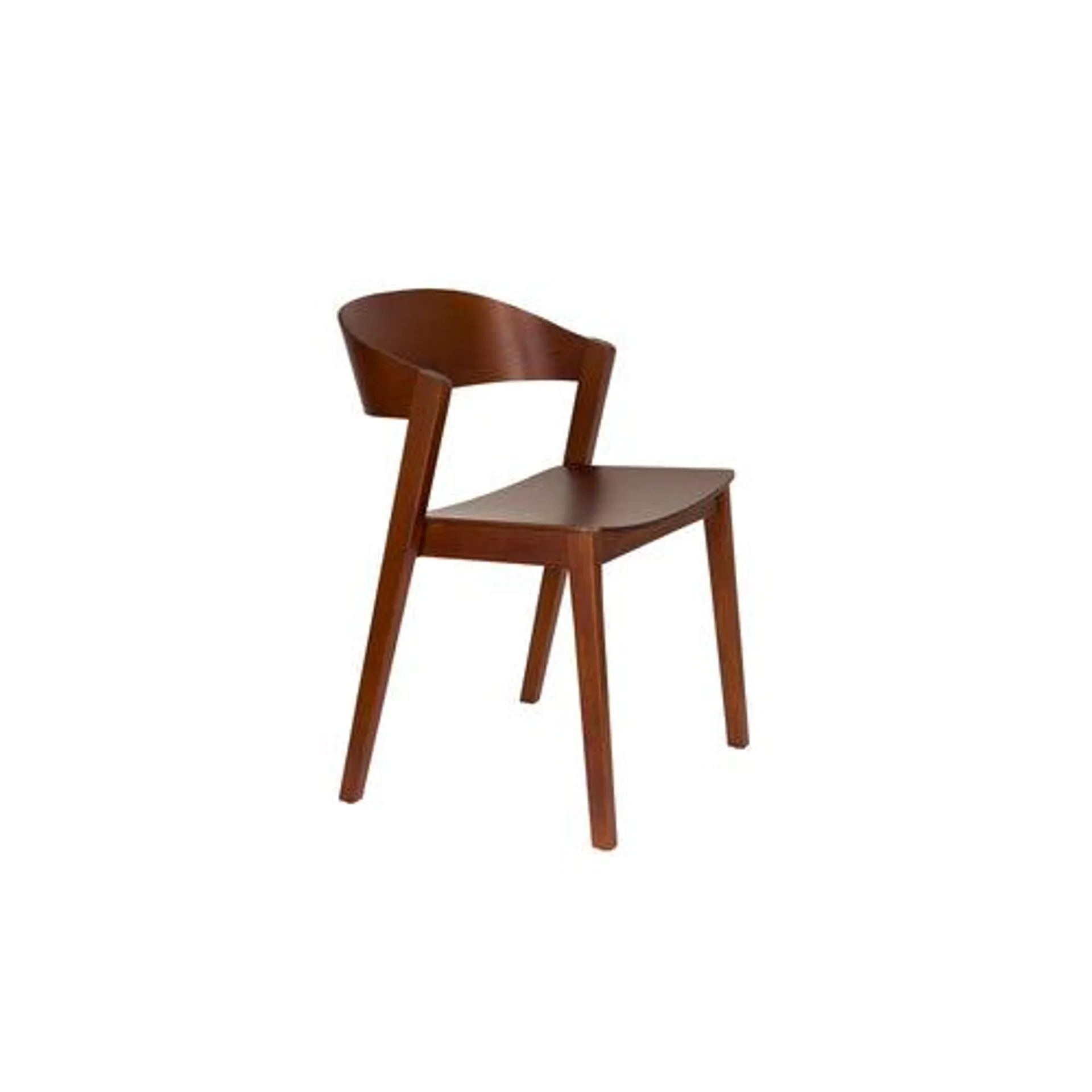 Housecraft Living Wooz eetkamerstoel Eikenhout Walnoot bruin - Set van 2