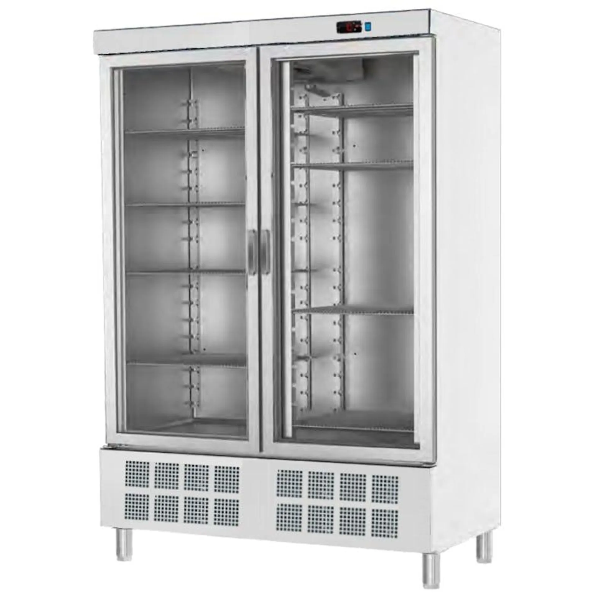 Koelkastkast 2 glazen deuren 560x542 - 1400x720x2070 mm - 340 W 230/1V - 77020609 Eurast