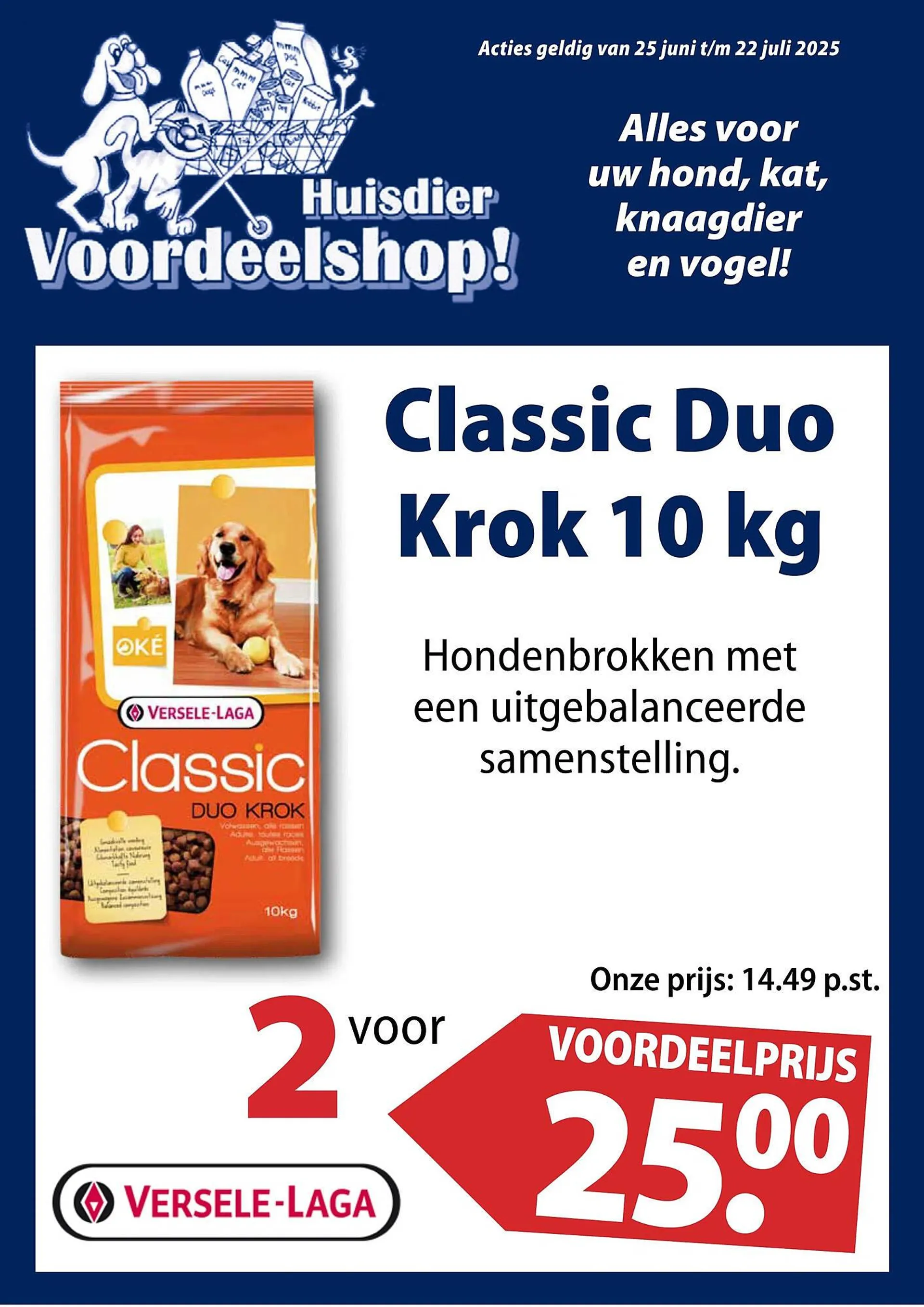 Huisdier Voordeelshop folder van 25 juni tot 6 juli 2025 - Folder pagina 1