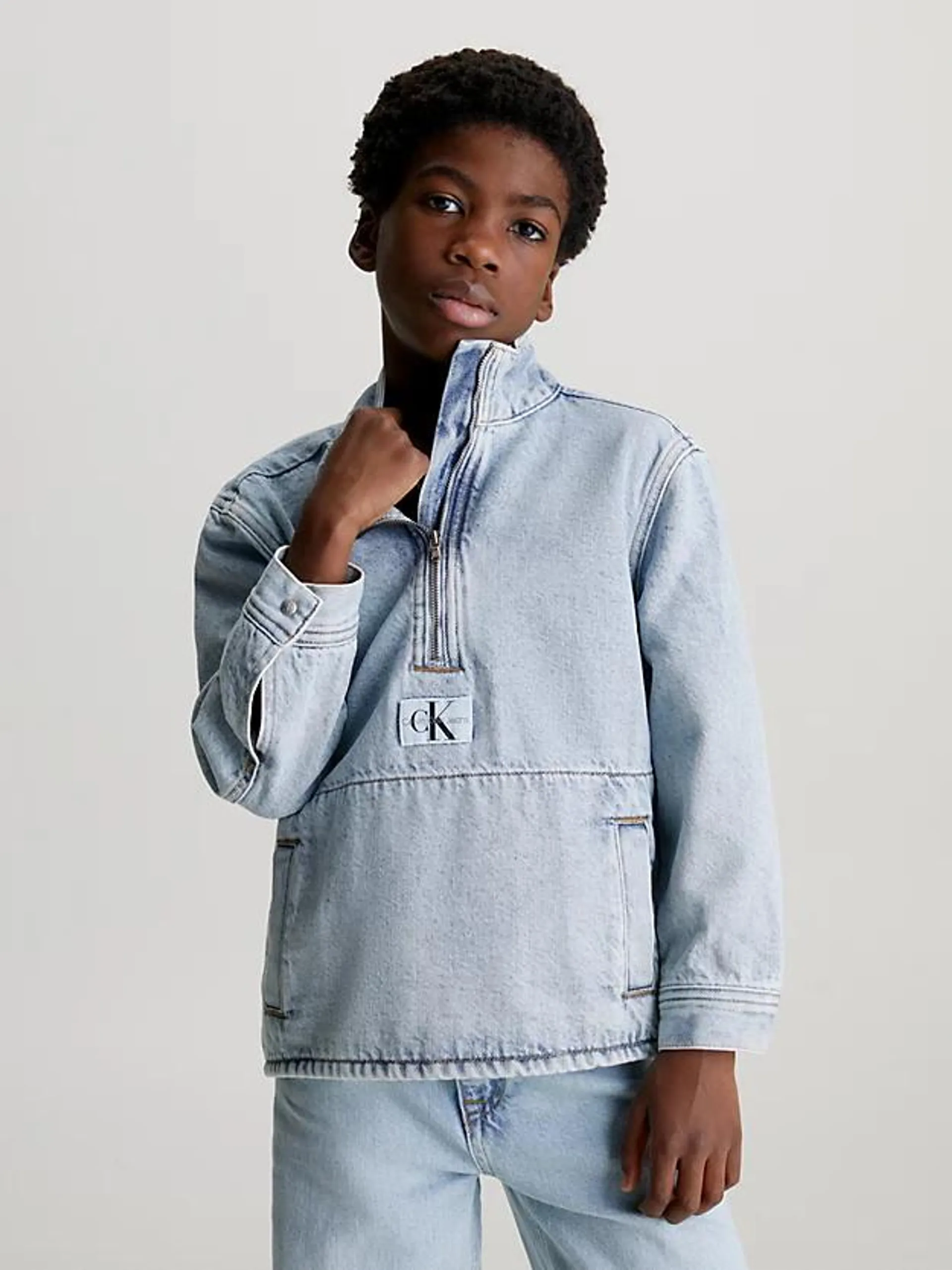 Denim anorak