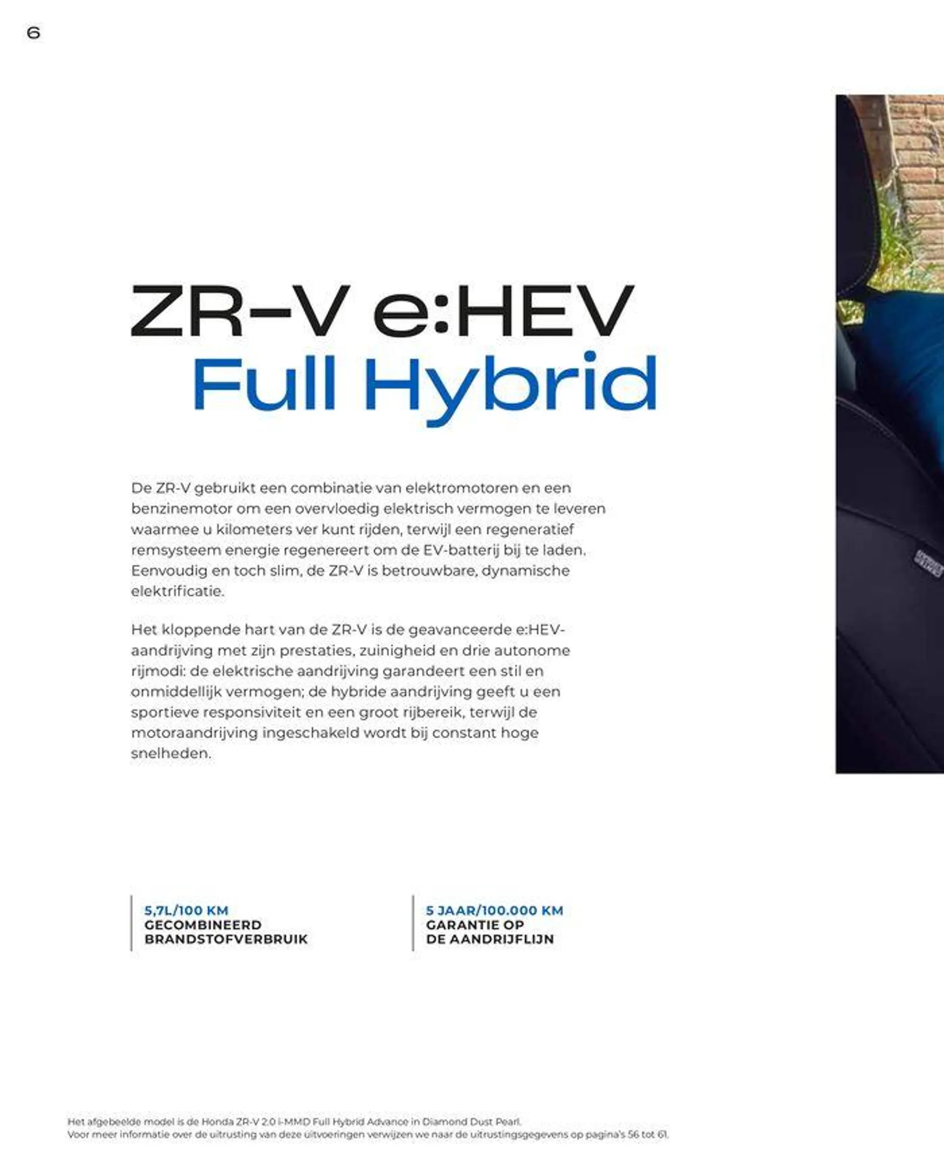 Honda ZR-V e:HEV — Brochure van 7 oktober tot 31 augustus 2024 - Folder pagina 6