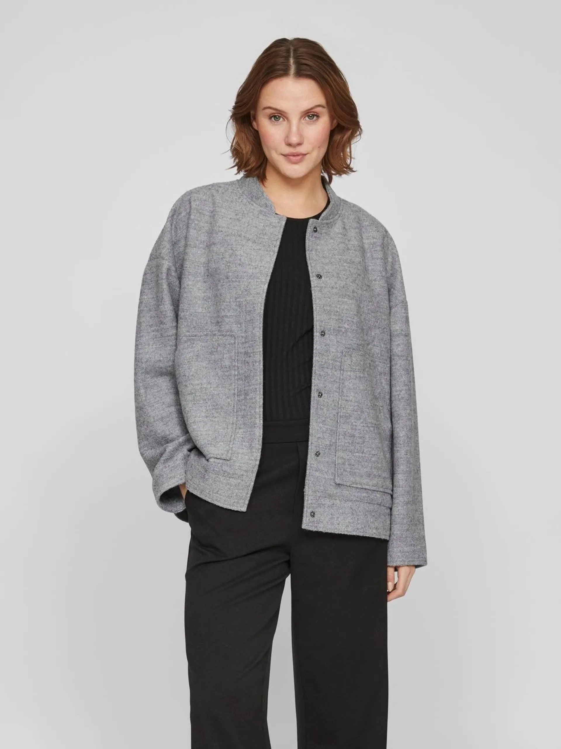 VICECILIE Jacket - Light Grey Melange