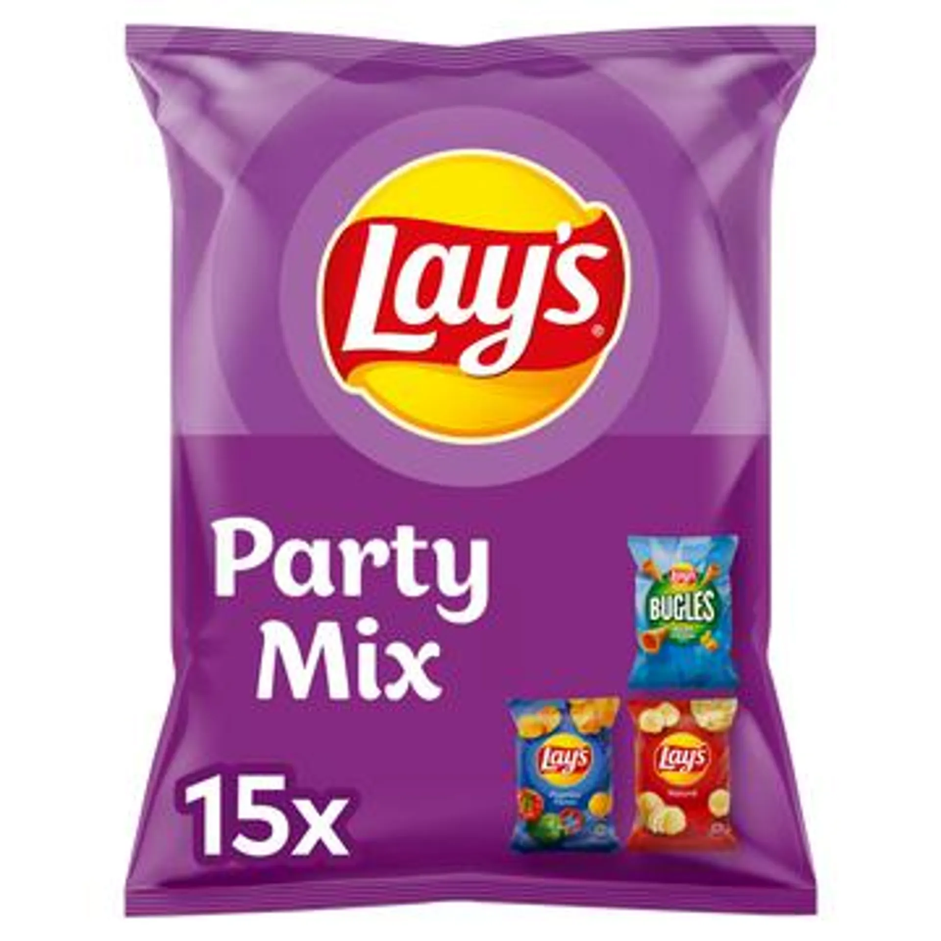 Lay's Party Mix Chips 15 uitdeelzakjes 3 smaken