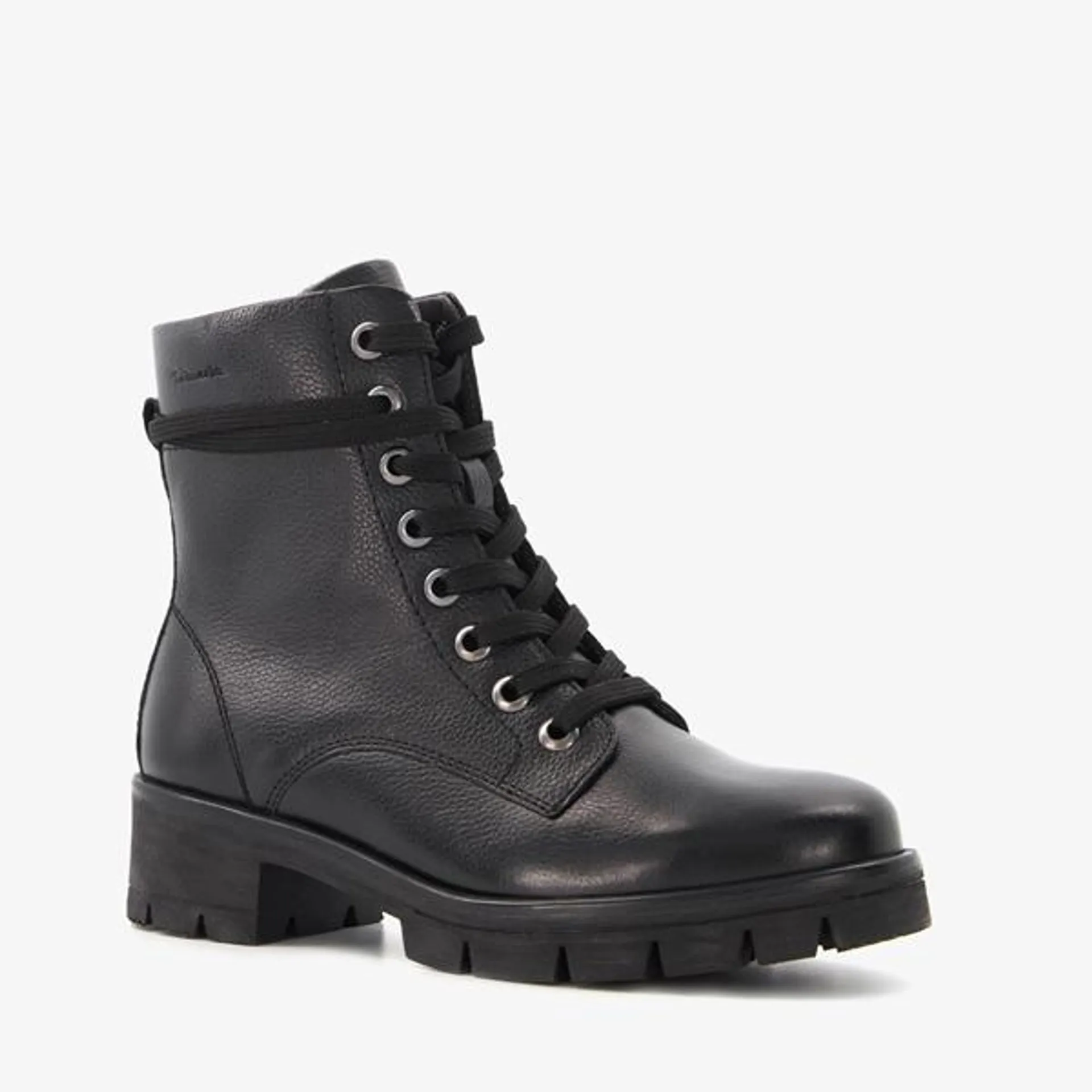 Tamaris Comfort leren veterboots met chunky zolen