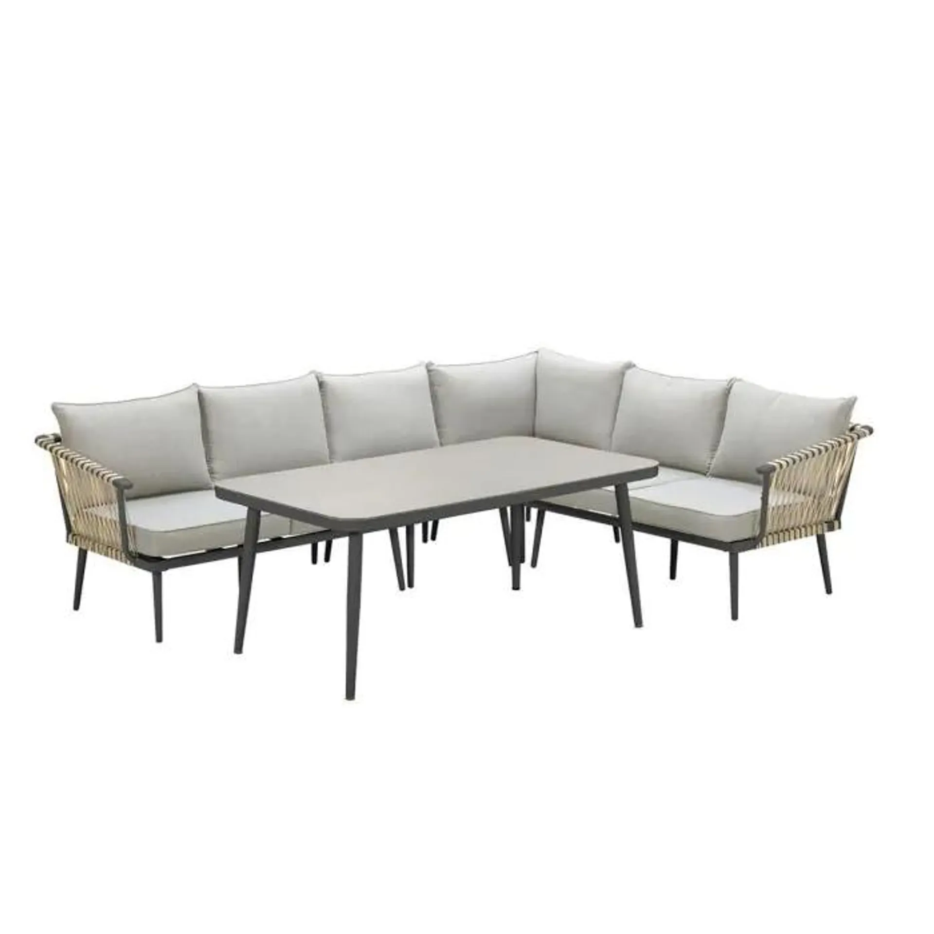 Ralph lounge dining set 5-delig - natural rotan