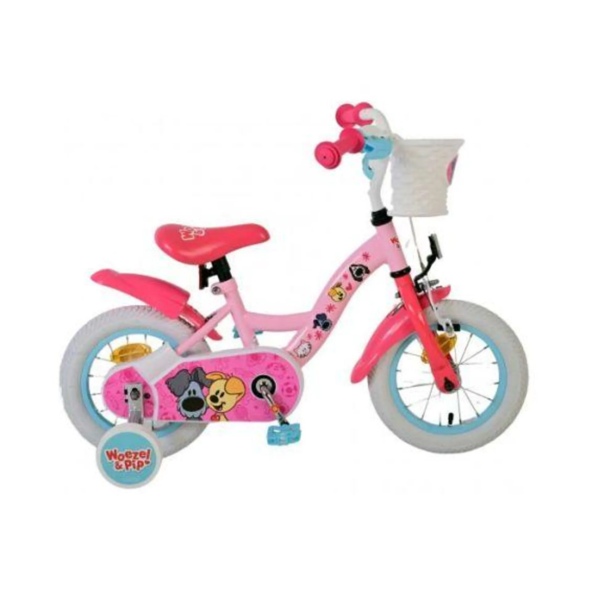 Woezel en pip kinderfiets miesjes 12 inch roze