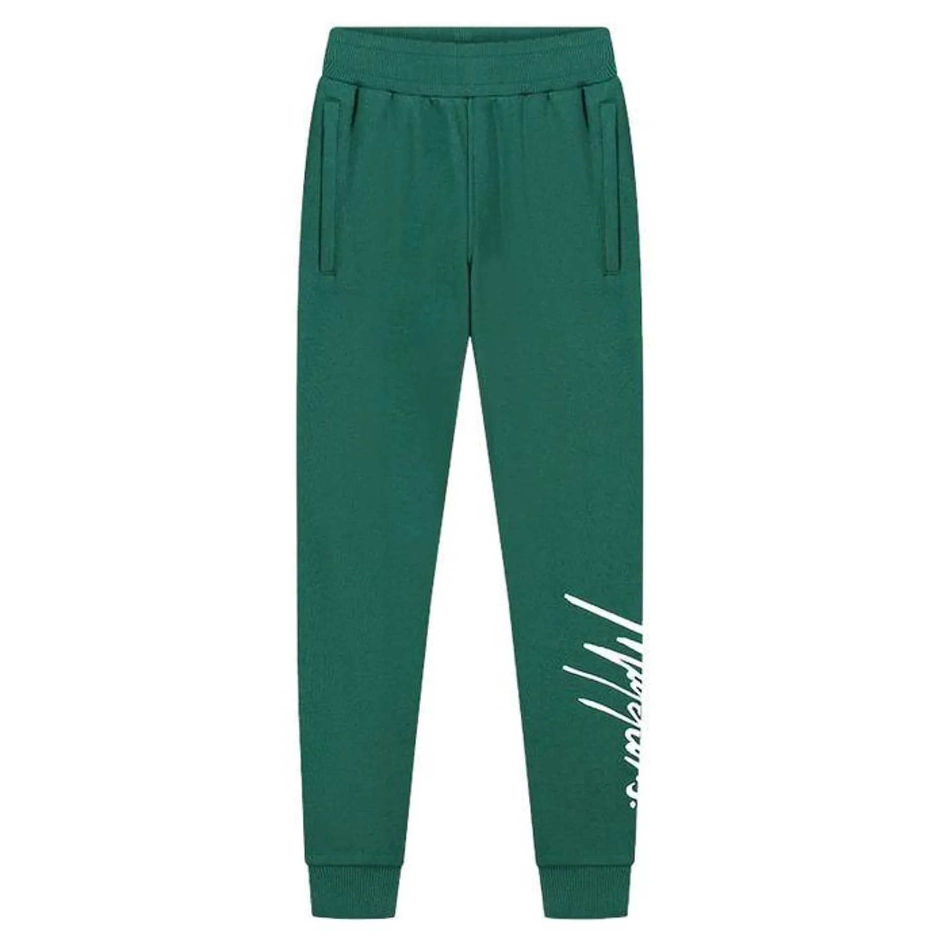 Split joggingbroek junior dark green mint