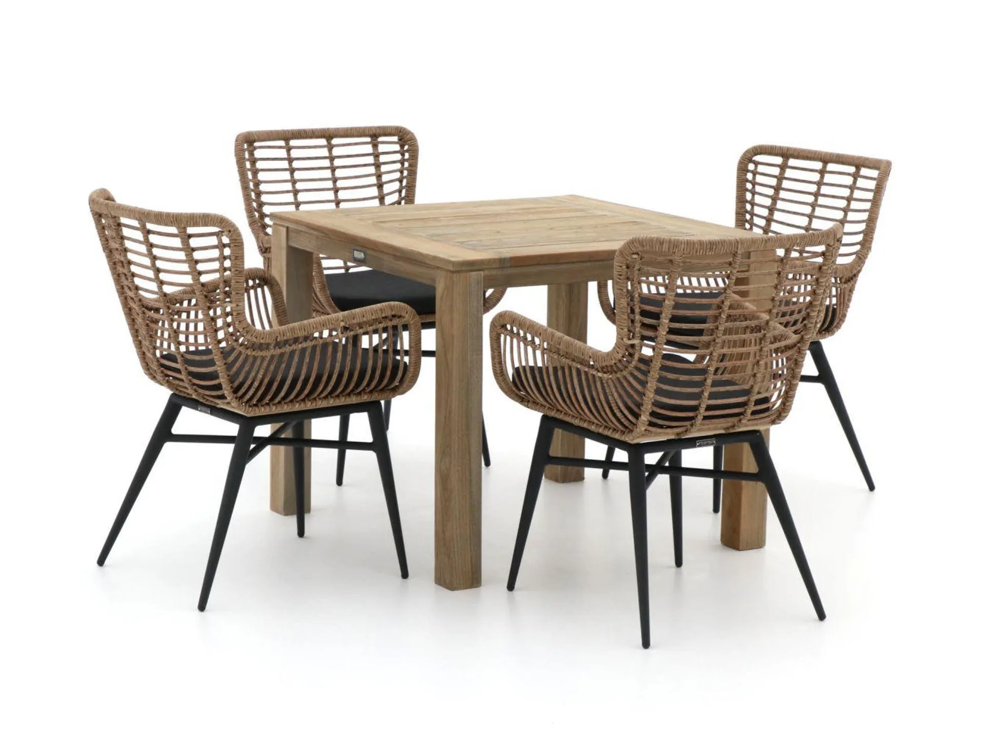 Intenso Asti/ROUGH-S 90cm dining tuinset 5-delig