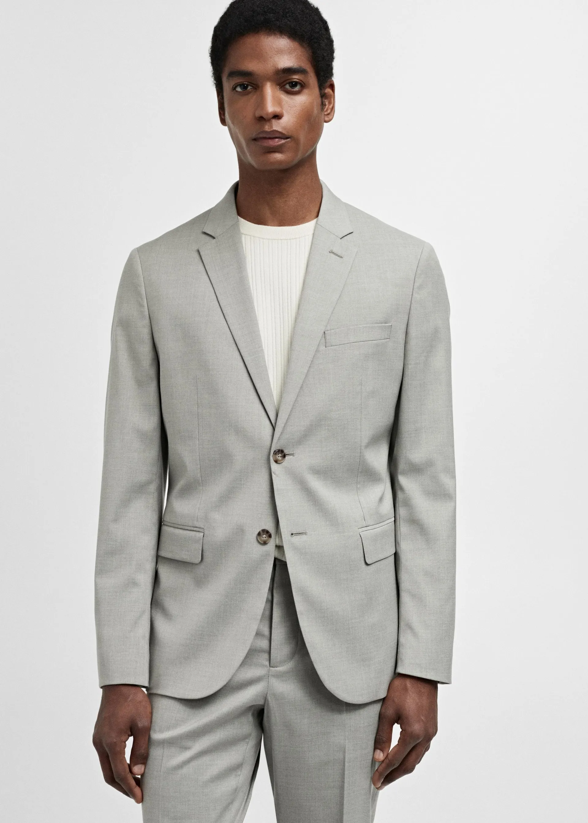 Super slim-fit blazer van stretch stof