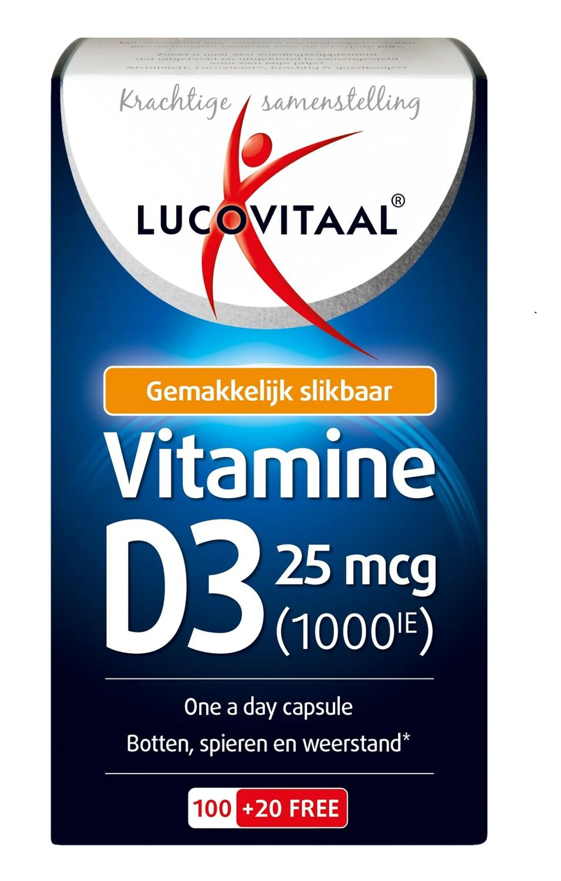 Lucovitaal Vitamine D3 25mcg 120 capsules