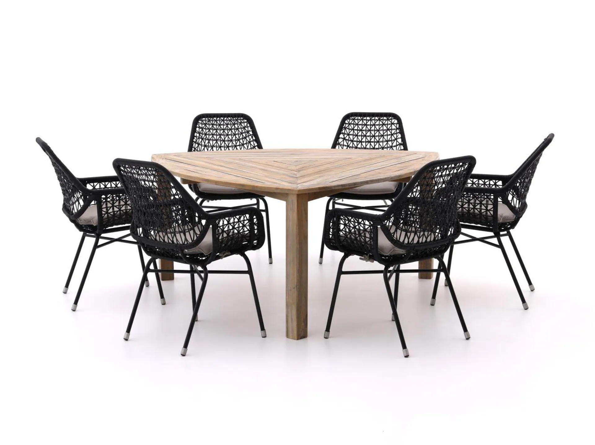 Apple Bee Zara/ROUGH-S 170cm dining tuinset 7-delig stapelbaar