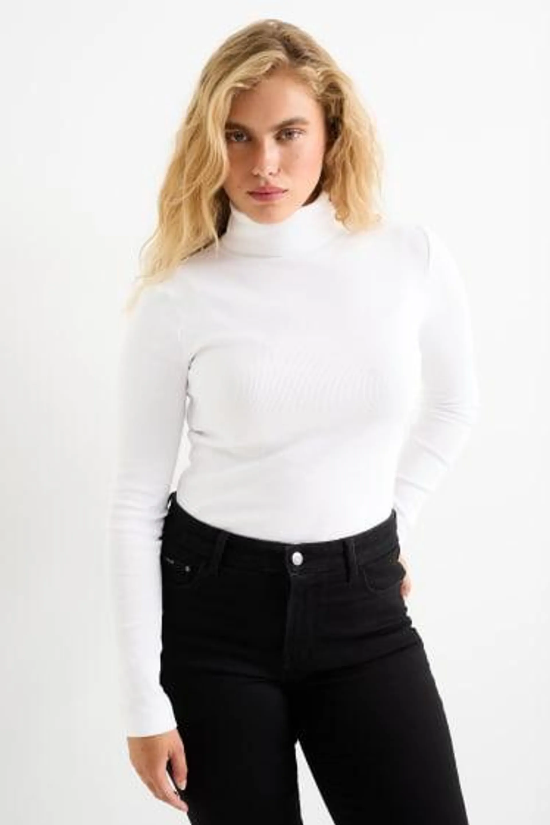 Multipack of 2 - basic polo neck top