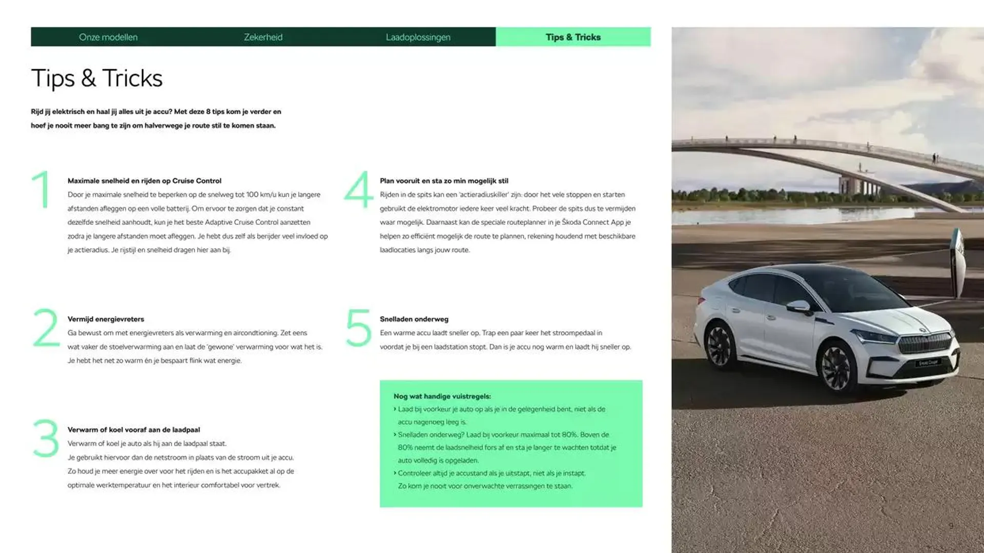 Škoda Elektrisch rijden brochure van 26 oktober tot 26 oktober 2025 - Folder pagina 9