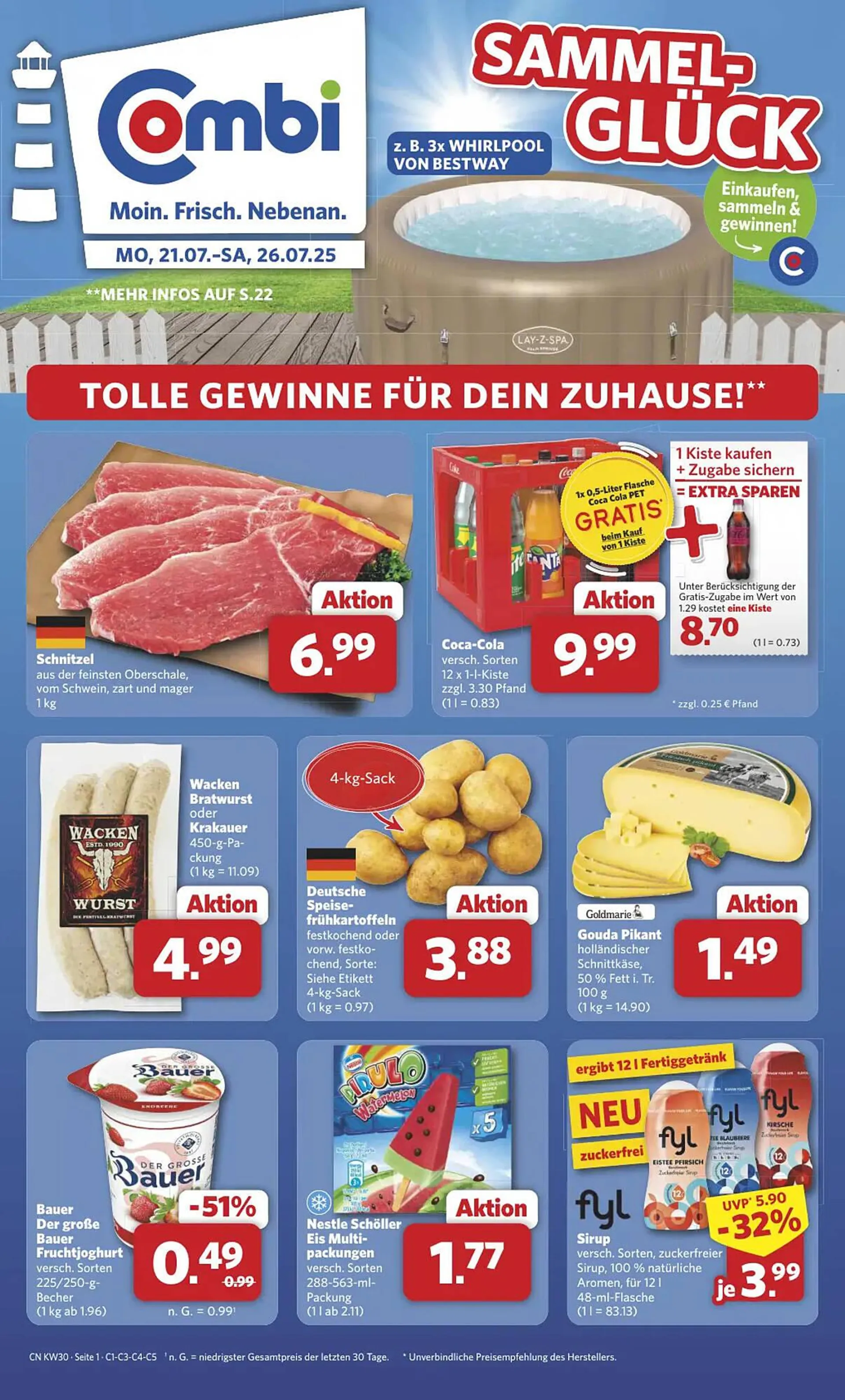 Combi Markt DE folder van 21 juli tot 26 juli 2025 - Folder pagina 1