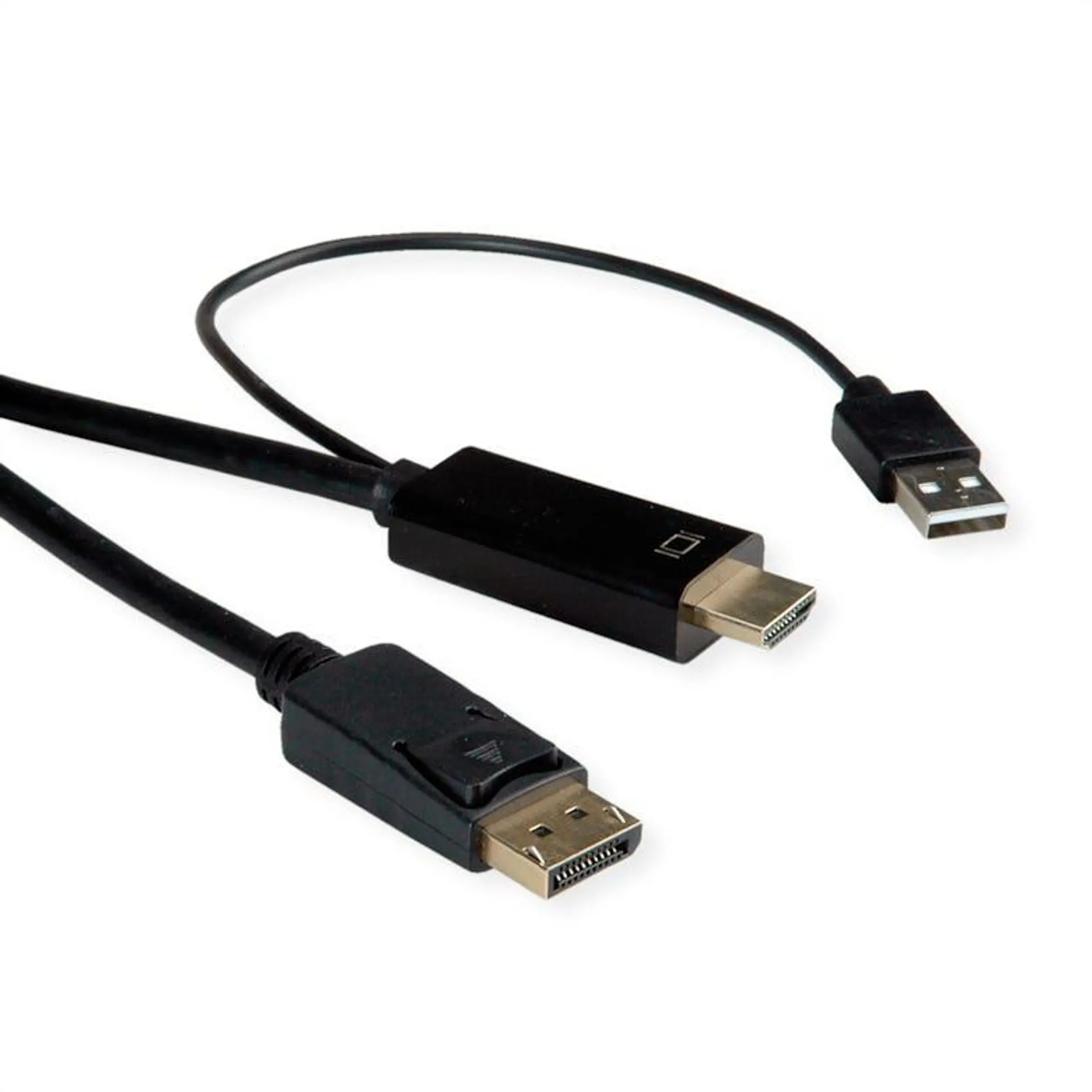 ROLINE HDMI kabel UltraHDTV - DisplayPort, M/M, zwart, 1 m