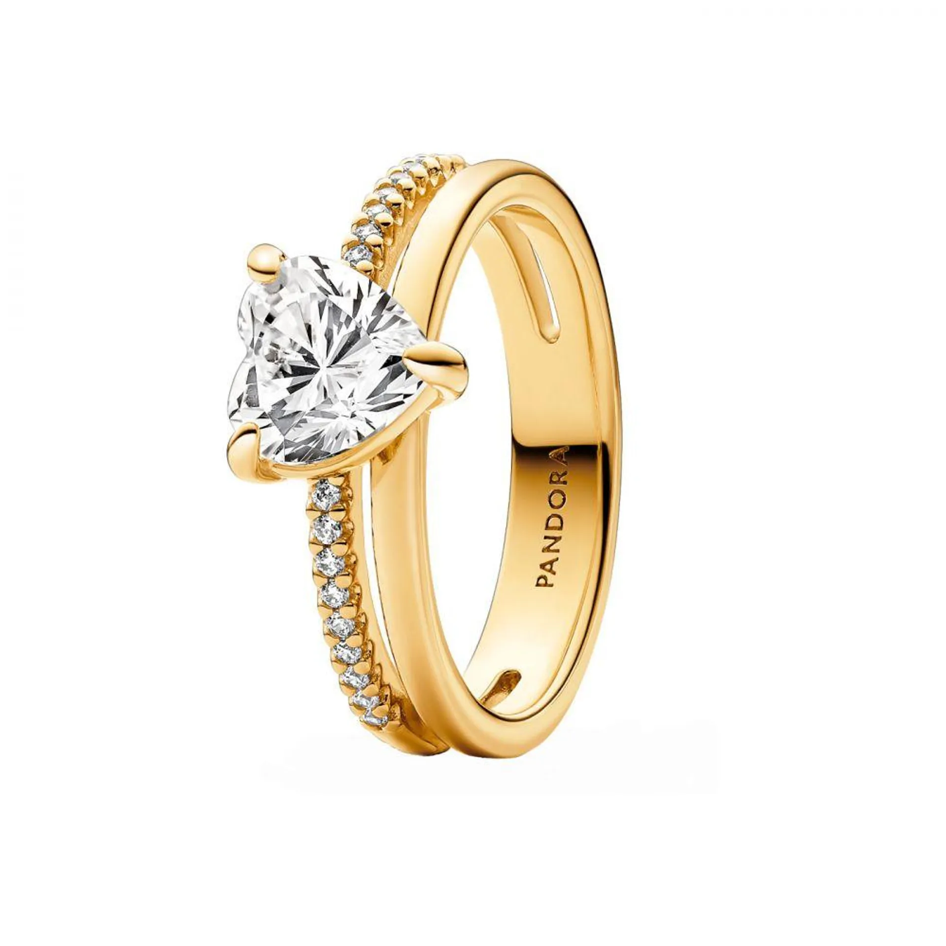 Timeless Heart Ring Met 14 Karaat Gouden Plating 163100C01