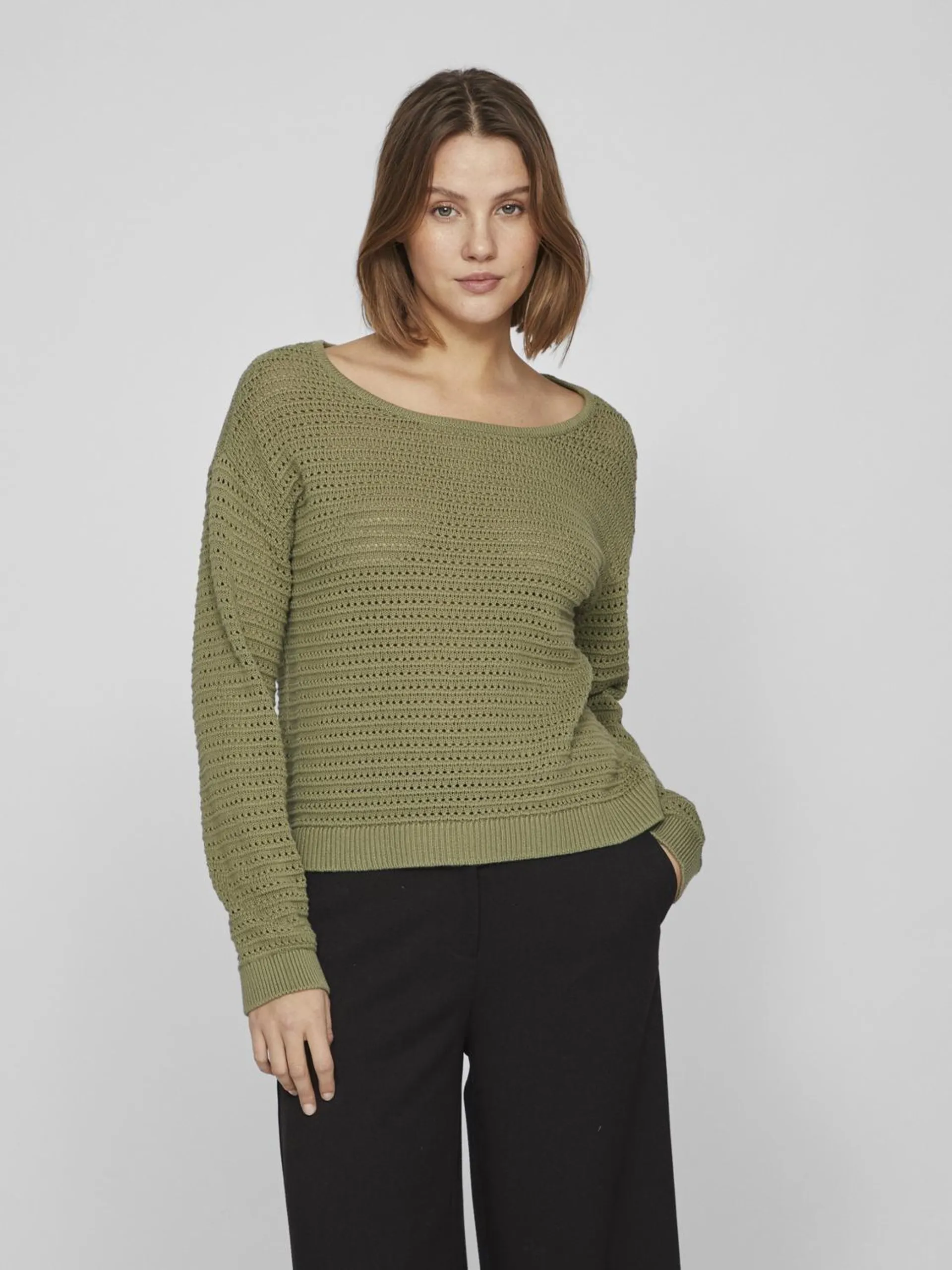 VIBELLISINA Pullover - Oil Green