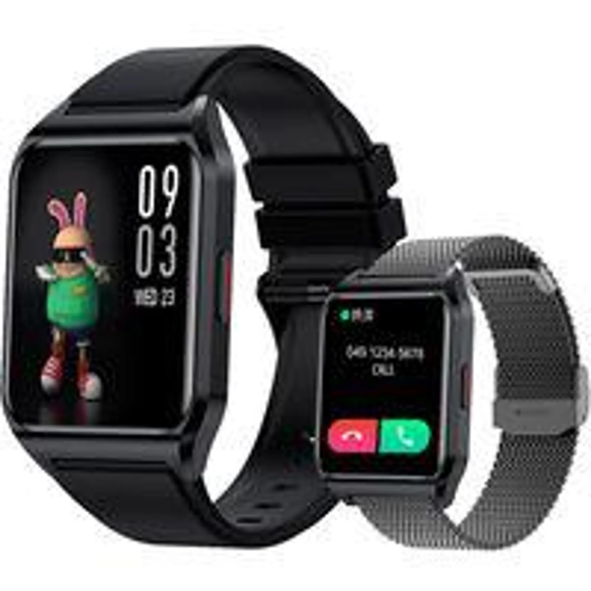 Smartwatch, Smartwatch Damen Herren, 1.69" HD Fitness Tracker Uhren für Android IOS, IP67 Wasserdicht Pulsmesser Schrittzähler Aktivitätstracker