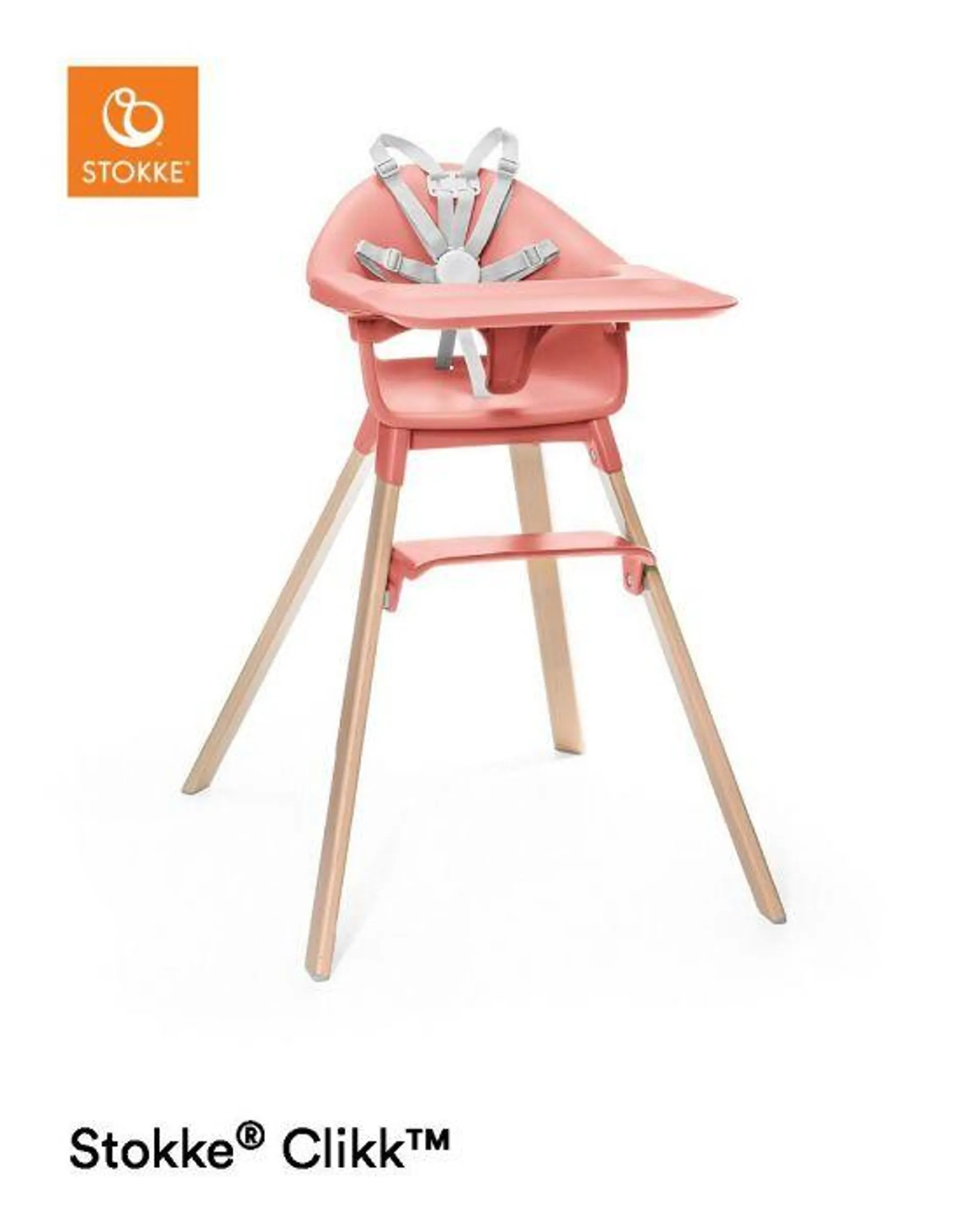 Stokke® Clikk™ Kinderstoel Sunny Coral